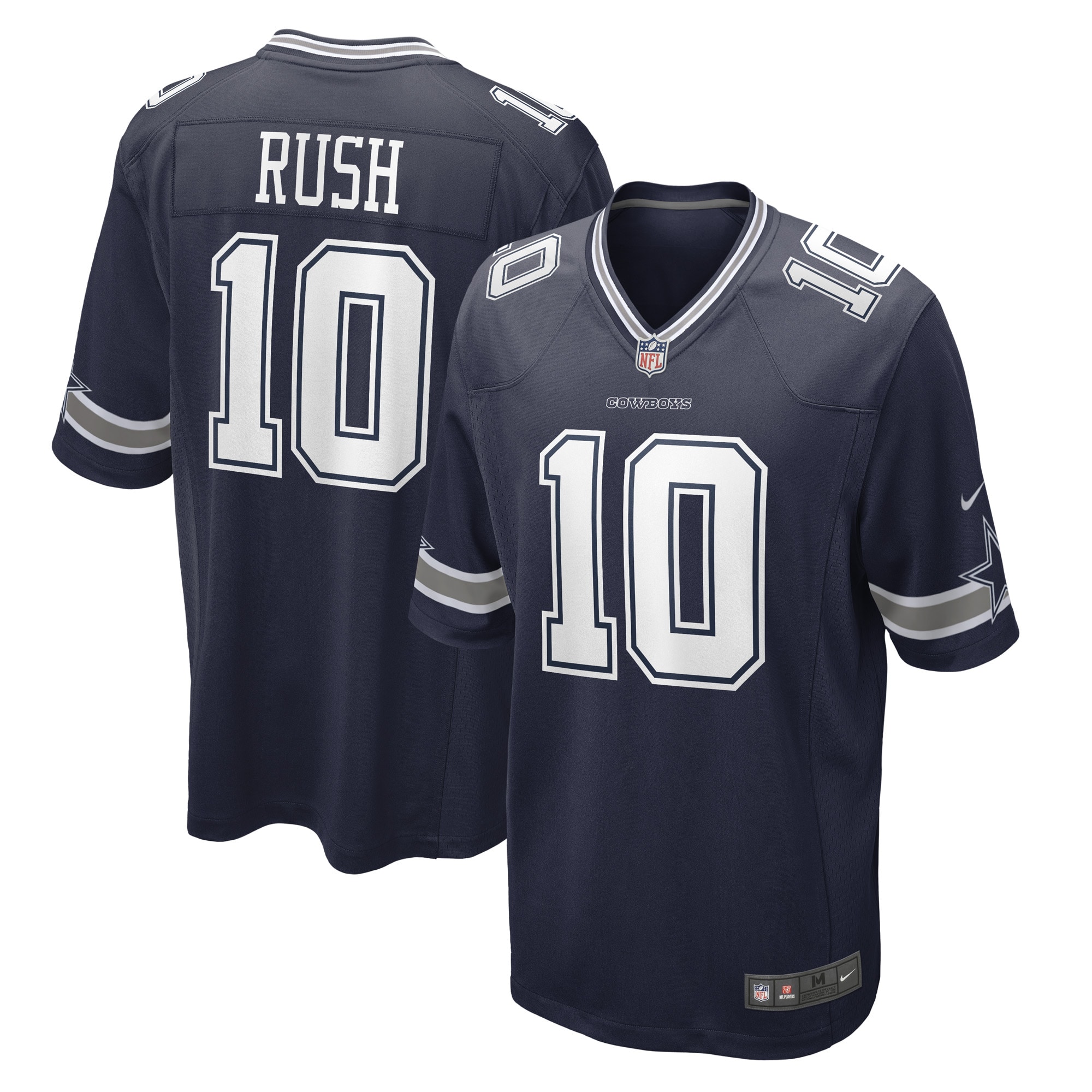 Men's Dallas Cowboys Cooper Rush Navy Game Player Jersey Js8649