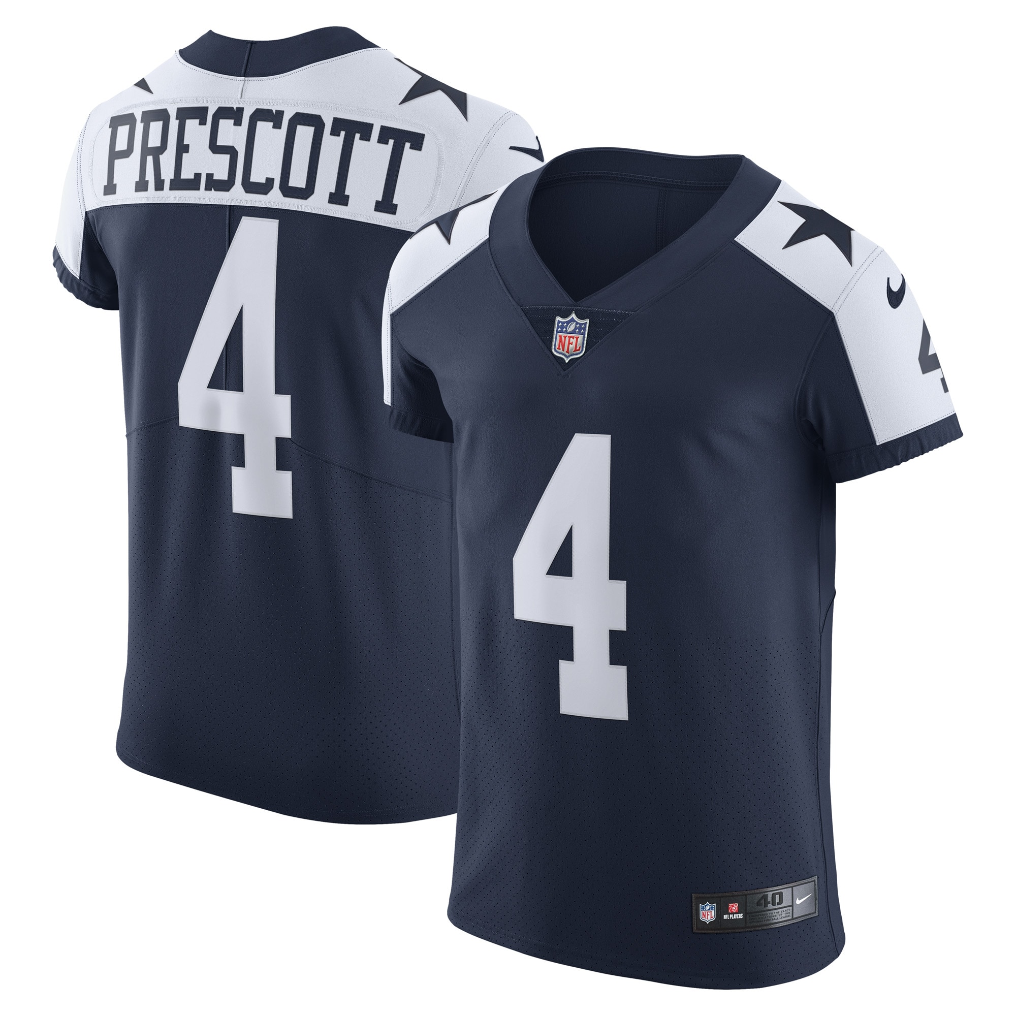 Men's Dallas Cowboys Dak Prescott Navy Alternate Vapor Elite Player Jersey Js6664