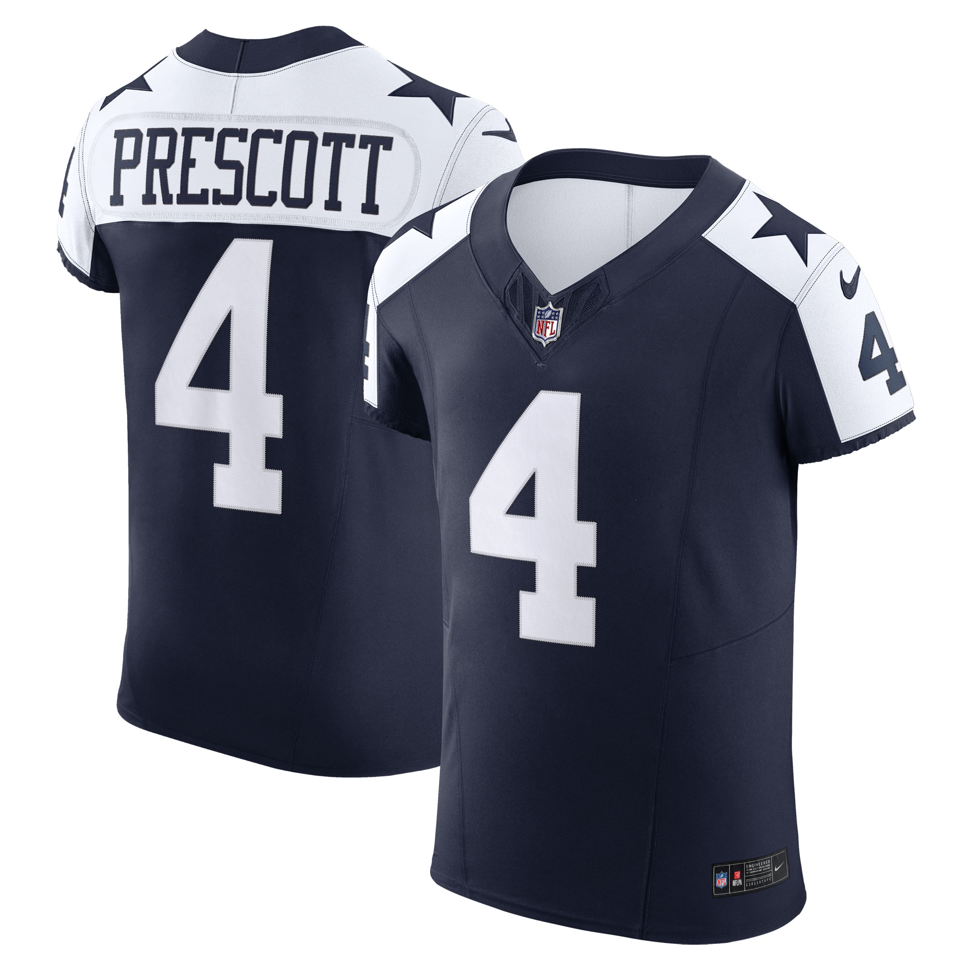 Men's Dallas Cowboys Dak Prescott Navy Alternate Vapor F.u.s.e. Elite Jersey Js3414