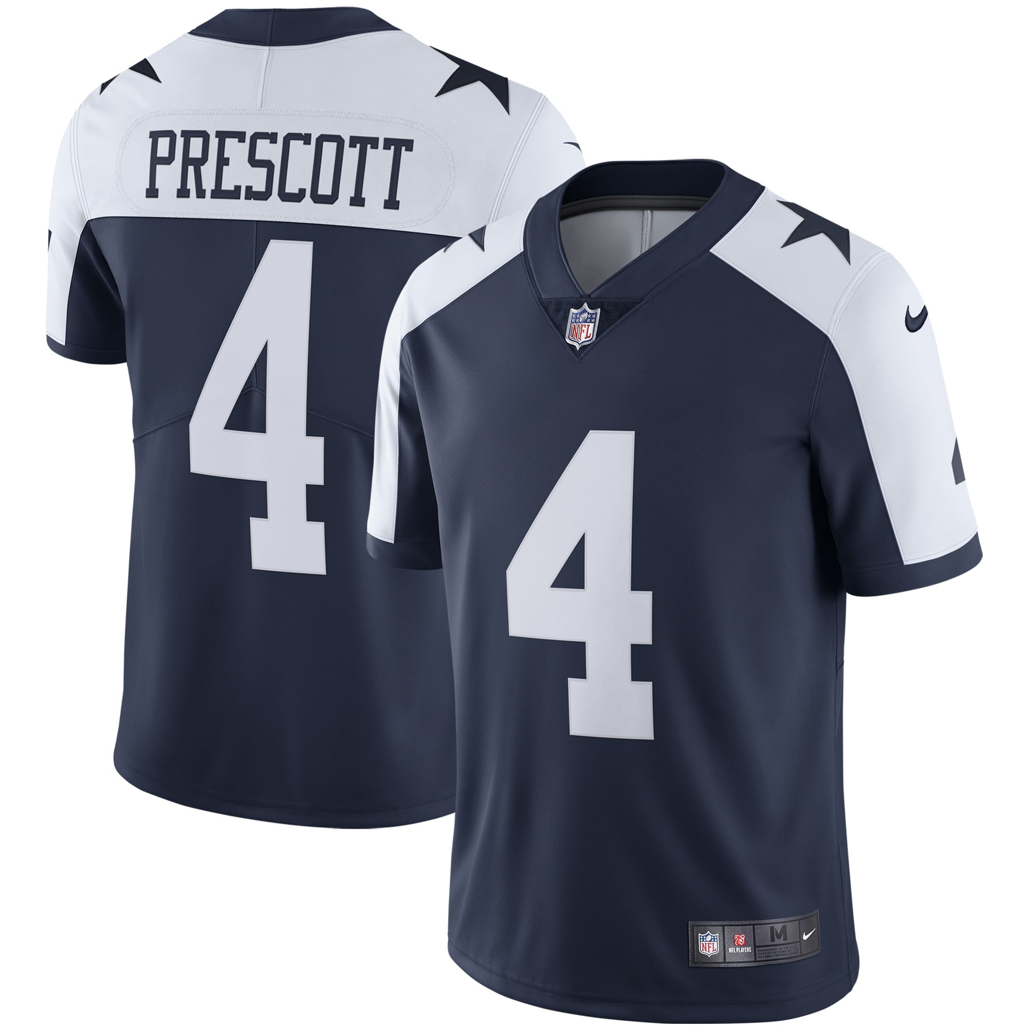 Men's Dallas Cowboys Dak Prescott Navy Alternate Vapor Limited Jersey Js9642