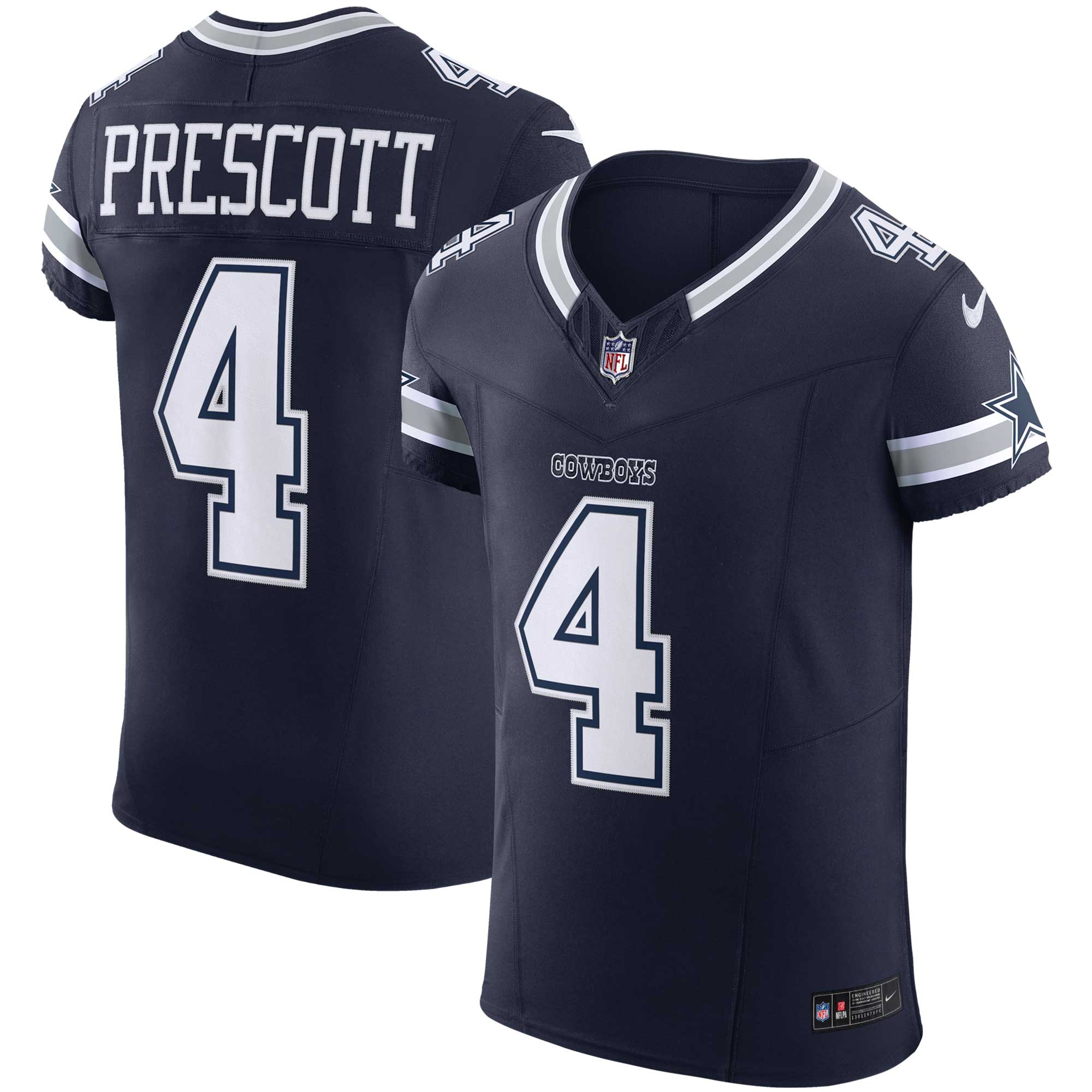 Men's Dallas Cowboys Dak Prescott Navy Vapor F.u.s.e. Elite Jersey Js6605
