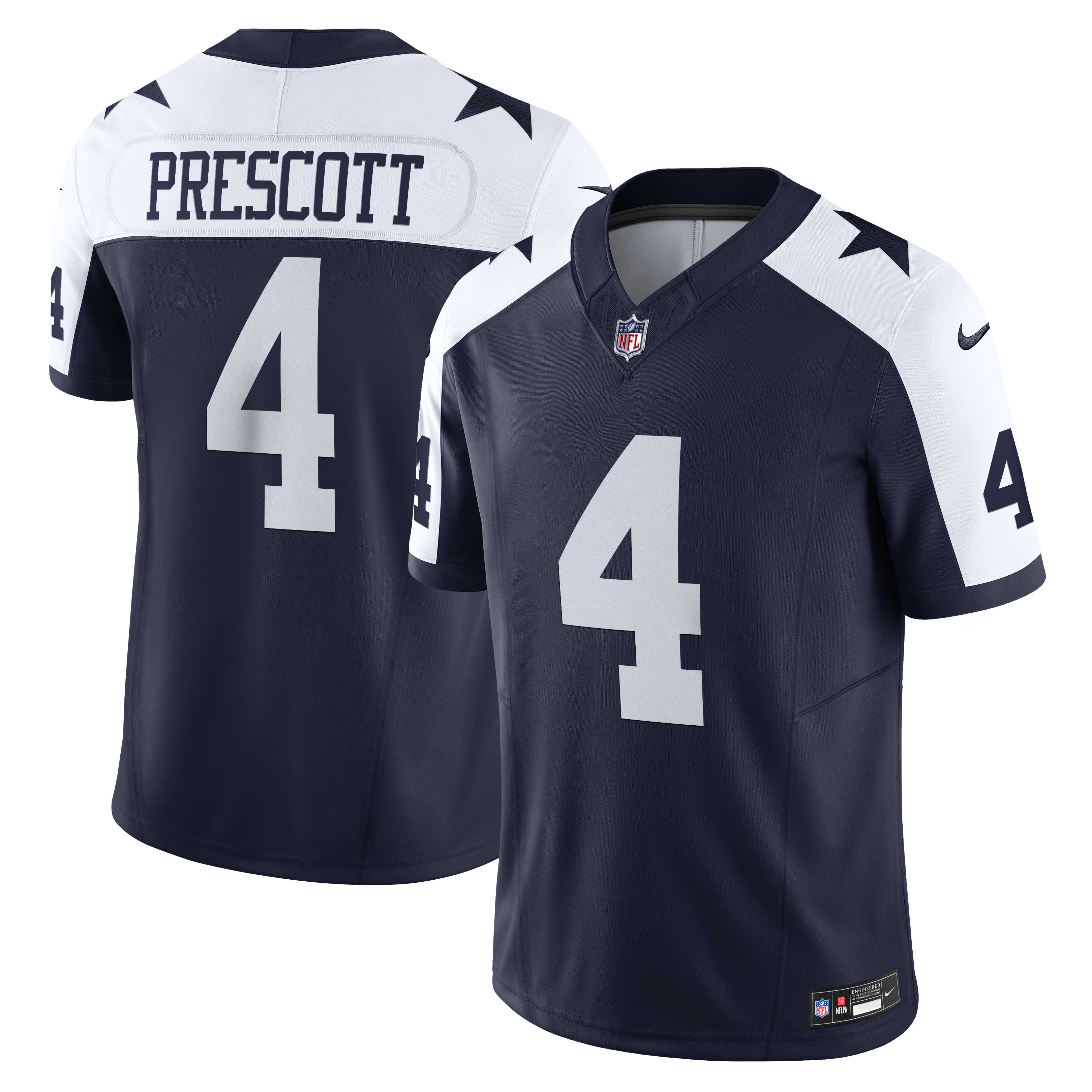 Men's Dallas Cowboys Dak Prescott Navy Vapor F.u.s.e. Limited Jersey Js9243