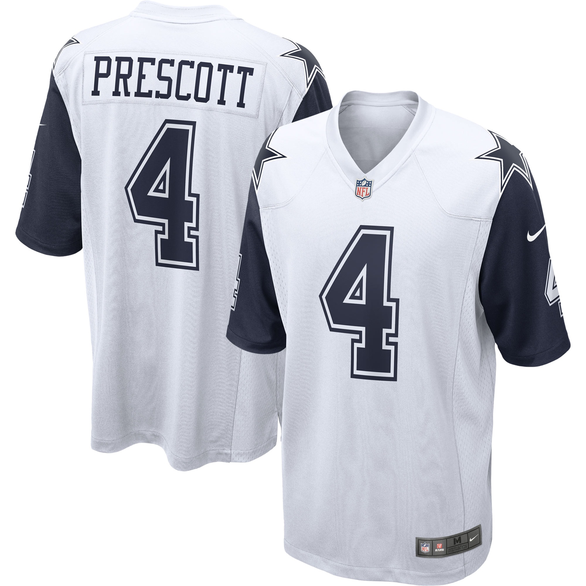 Men's Dallas Cowboys Dak Prescott White Alternate Game Jersey Js7576