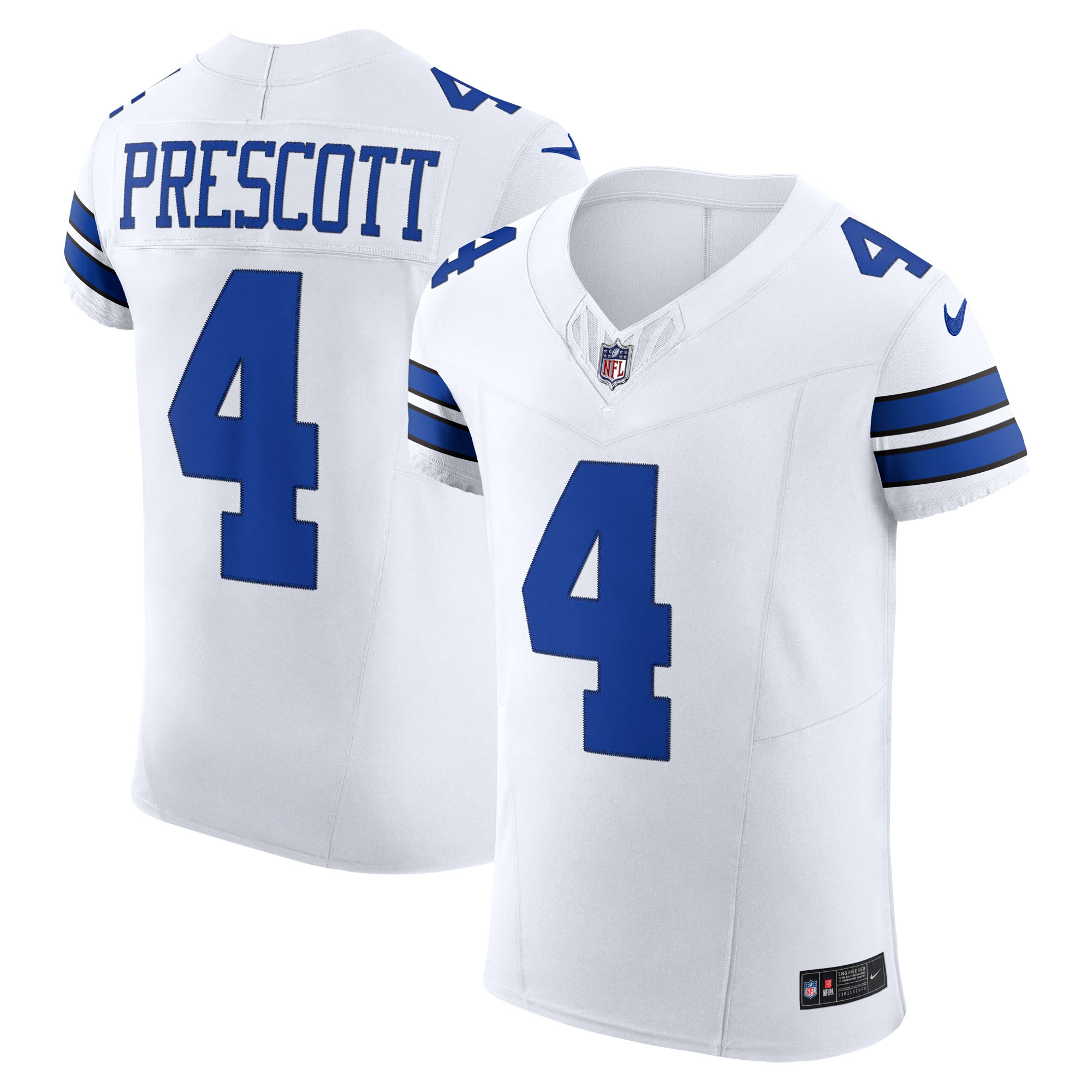 Men's Dallas Cowboys Dak Prescott White Vapor F.u.s.e. Elite Jersey Js1187
