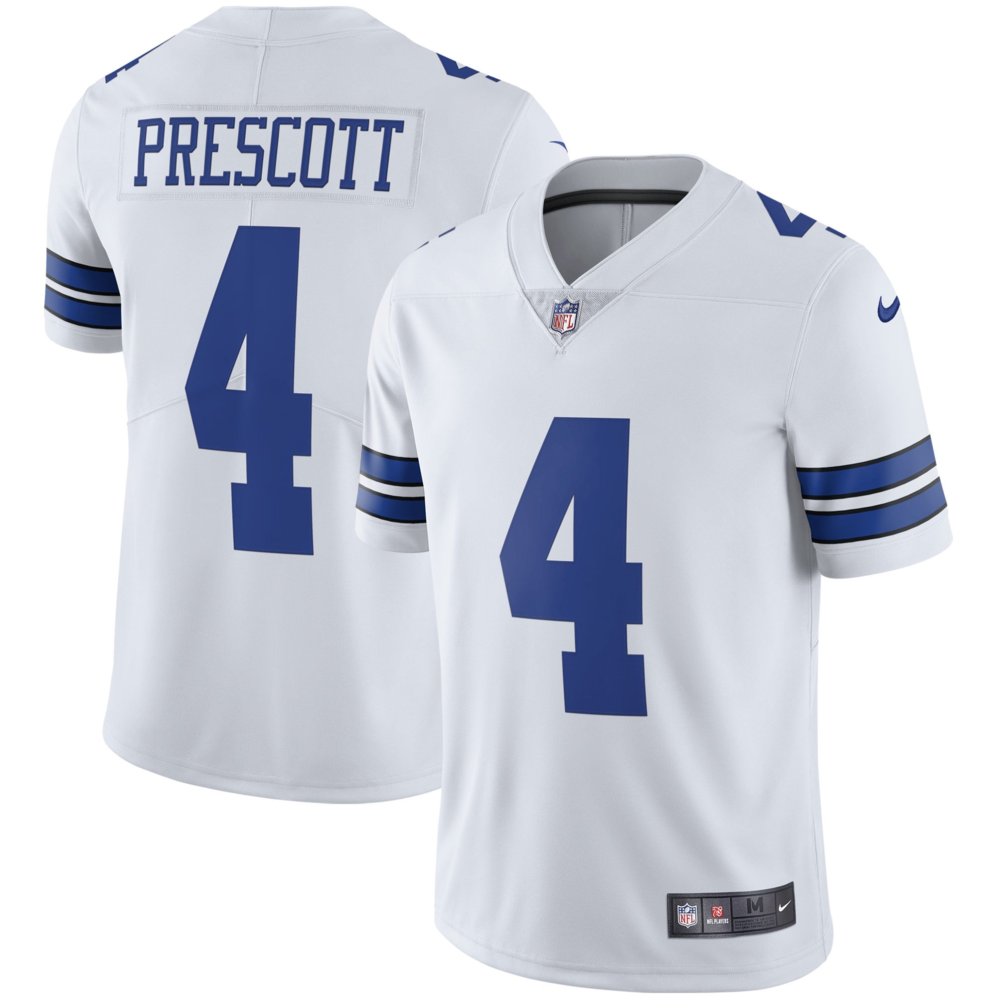 Men's Dallas Cowboys Dak Prescott White Vapor Limited Player Jersey Js1448