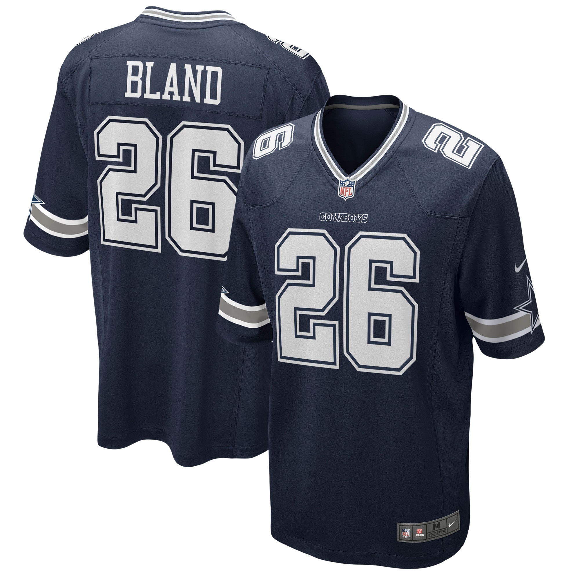 Men's Dallas Cowboys Daron Bland Navy Game Jersey Js8074