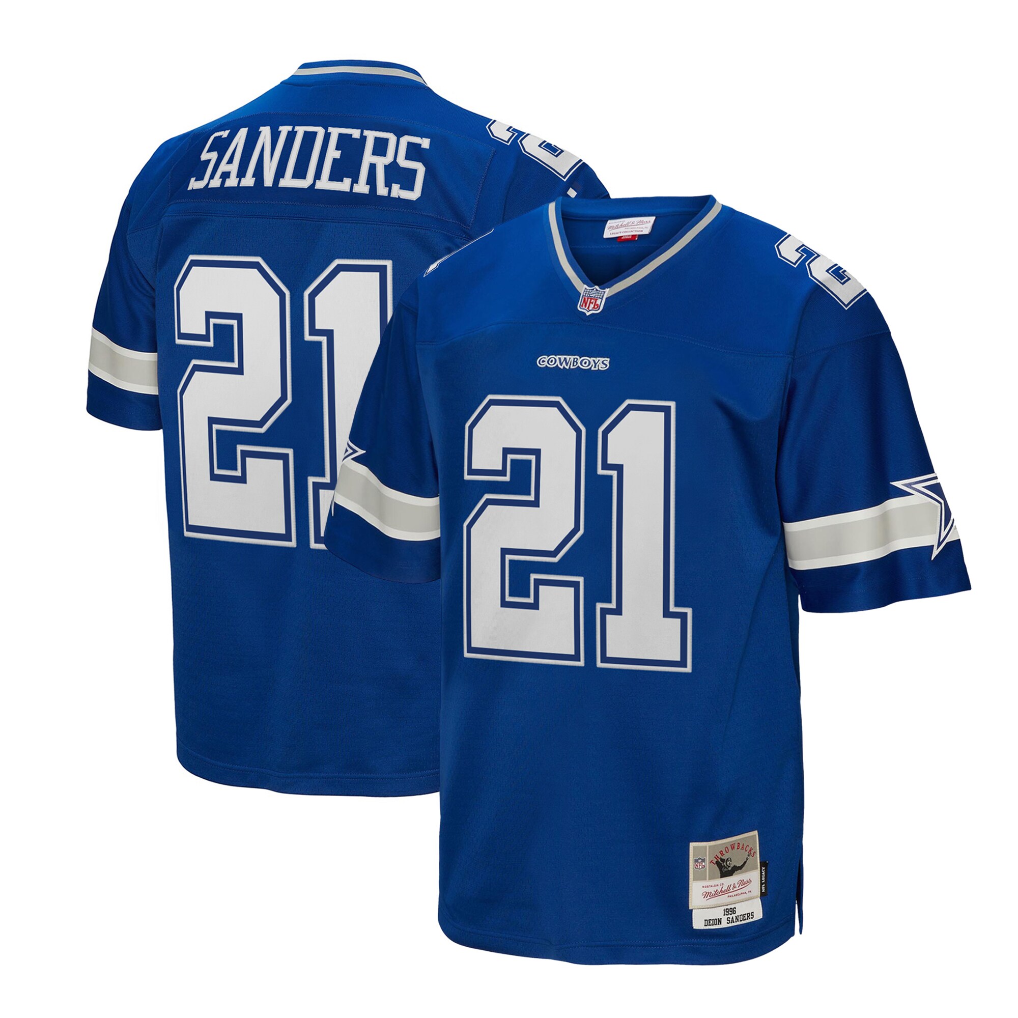 Men's Dallas Cowboys Deion Sanders Mitchell & Ness Navy Legacy Jersey Js1464