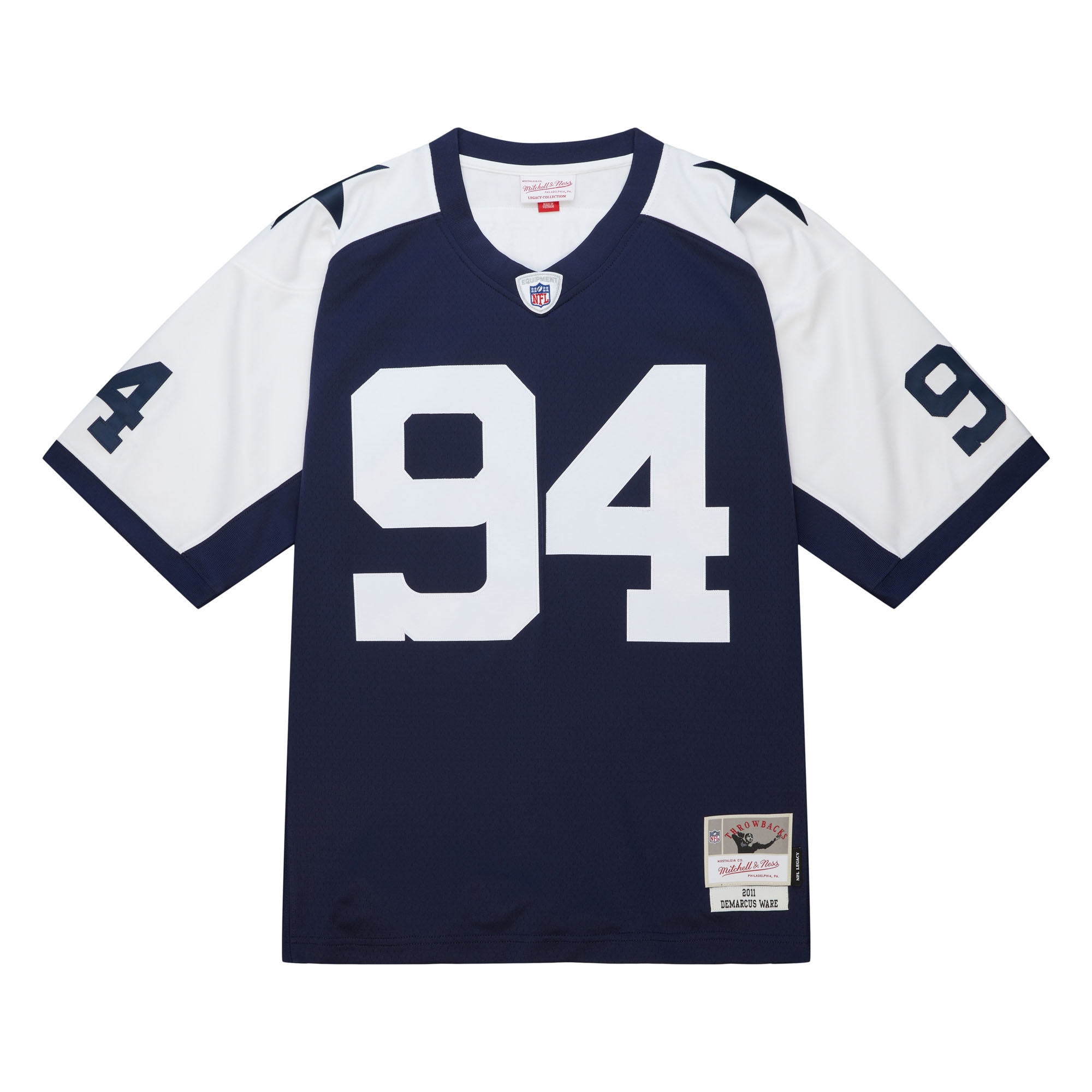 Men's Dallas Cowboys Demarcus Ware Mitchell & Ness Navy 2011 Alternate Legacy Jersey Js5637
