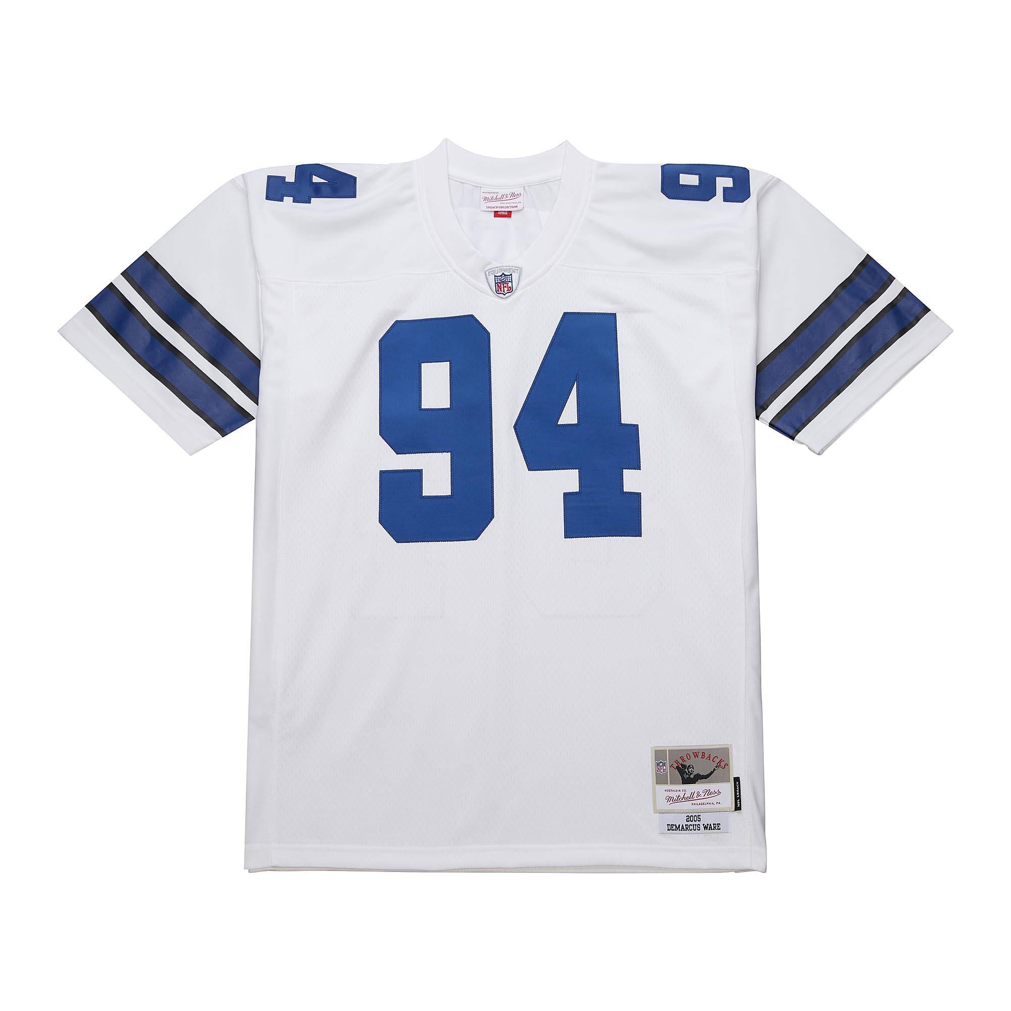 Men's Dallas Cowboys Demarcus Ware Mitchell & Ness White 2005 Legacy Jersey Js4409