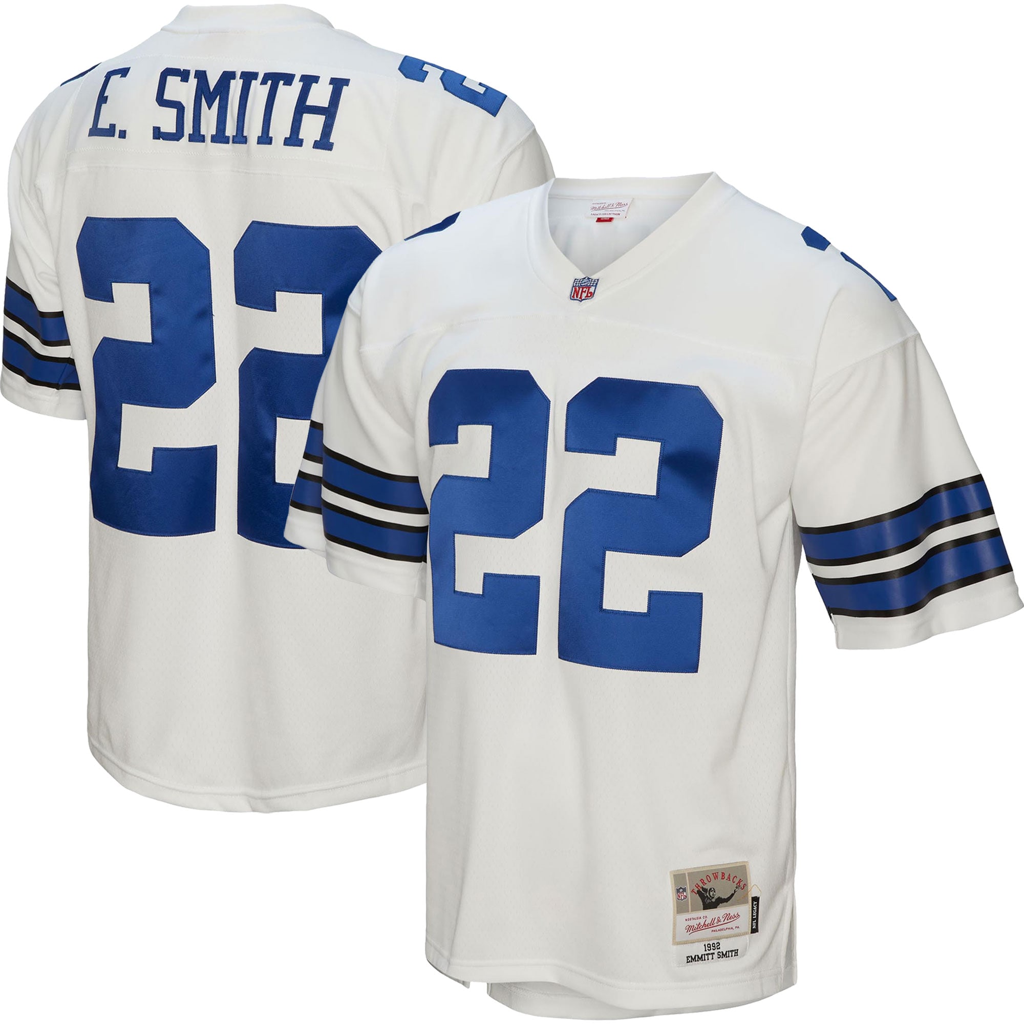 Men's Dallas Cowboys Emmitt Smith Mitchell & Ness White Legacy Jersey Js8366
