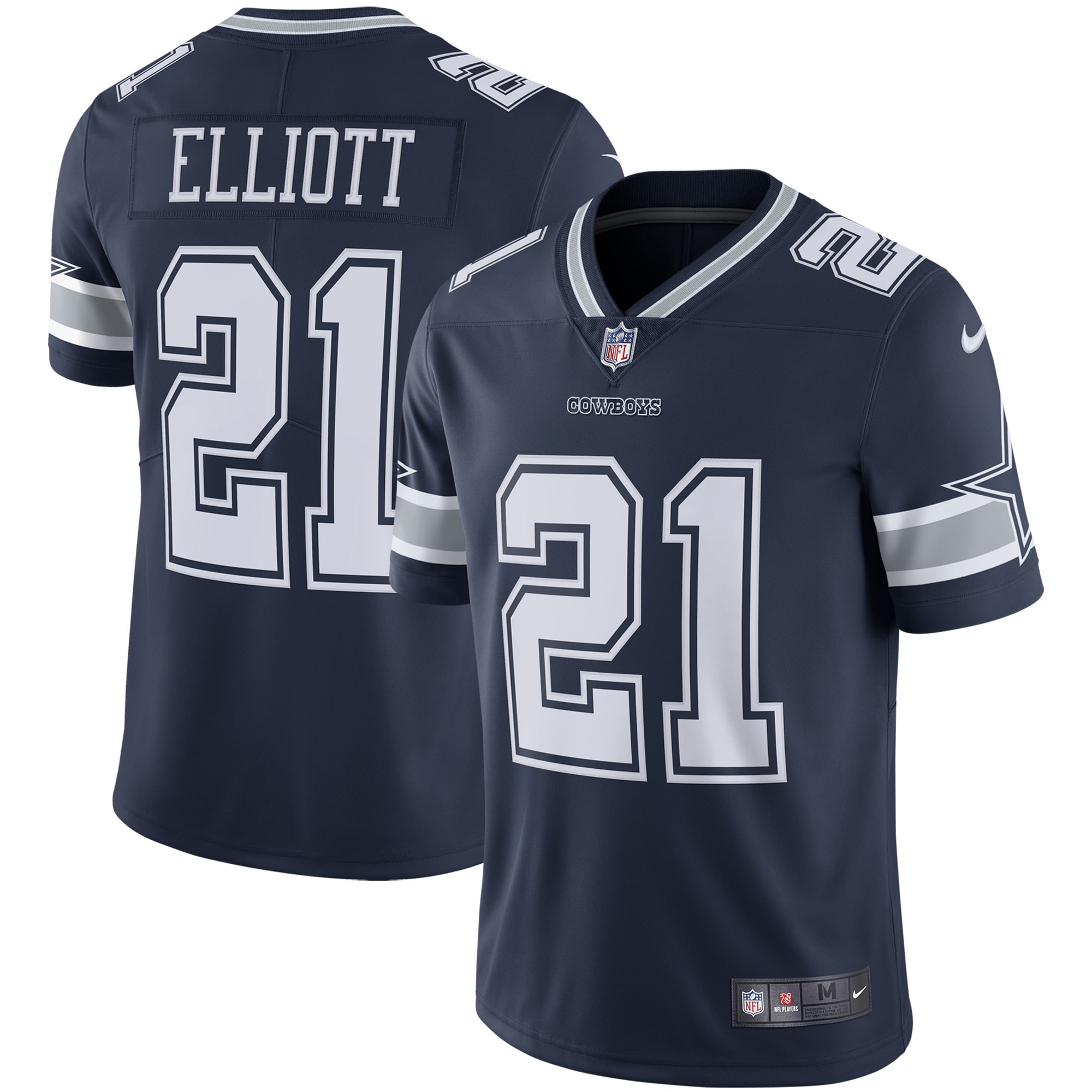 Men's Dallas Cowboys Ezekiel Elliott Navy Vapor Limited Jersey Js6756