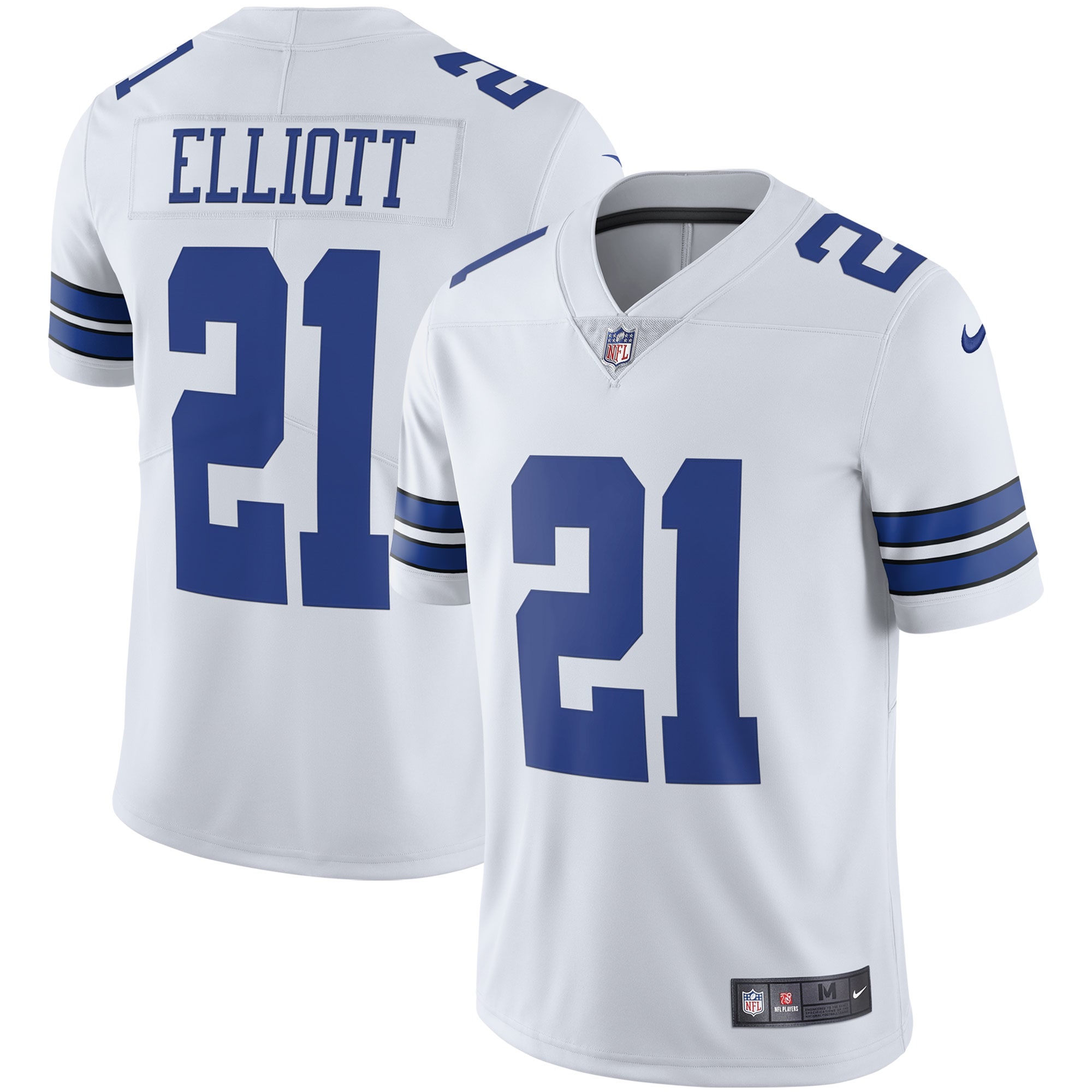 Men's Dallas Cowboys Ezekiel Elliott White Vapor Limited Player Jersey Js3968