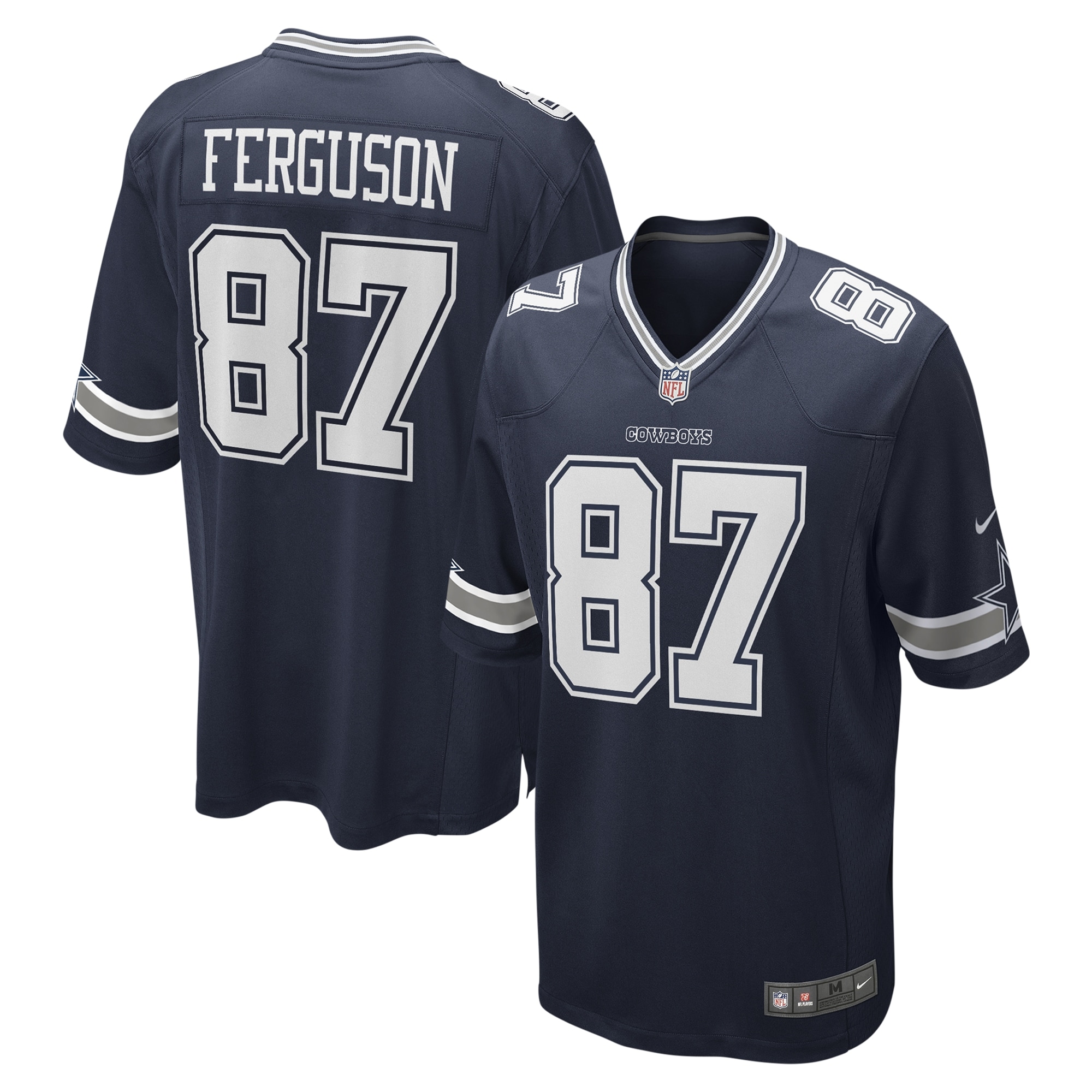 Men's Dallas Cowboys Jake Ferguson Navy Team Game Jersey Js7287