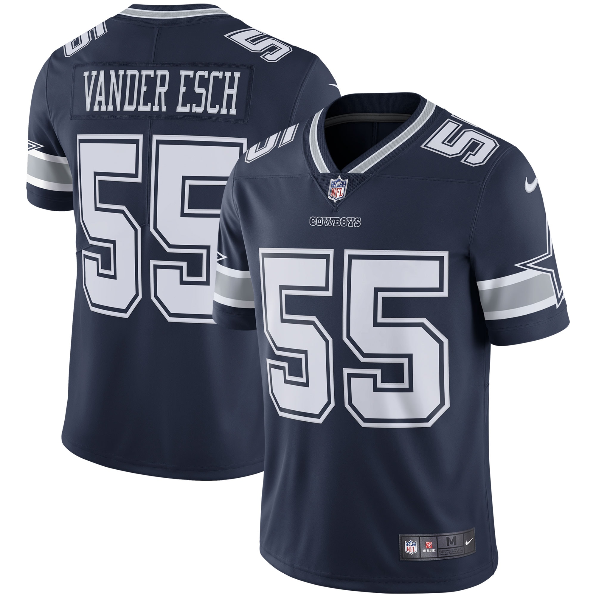 Men's Dallas Cowboys Leighton Vander Esch Navy Vapor Limited Player Jersey Js3208