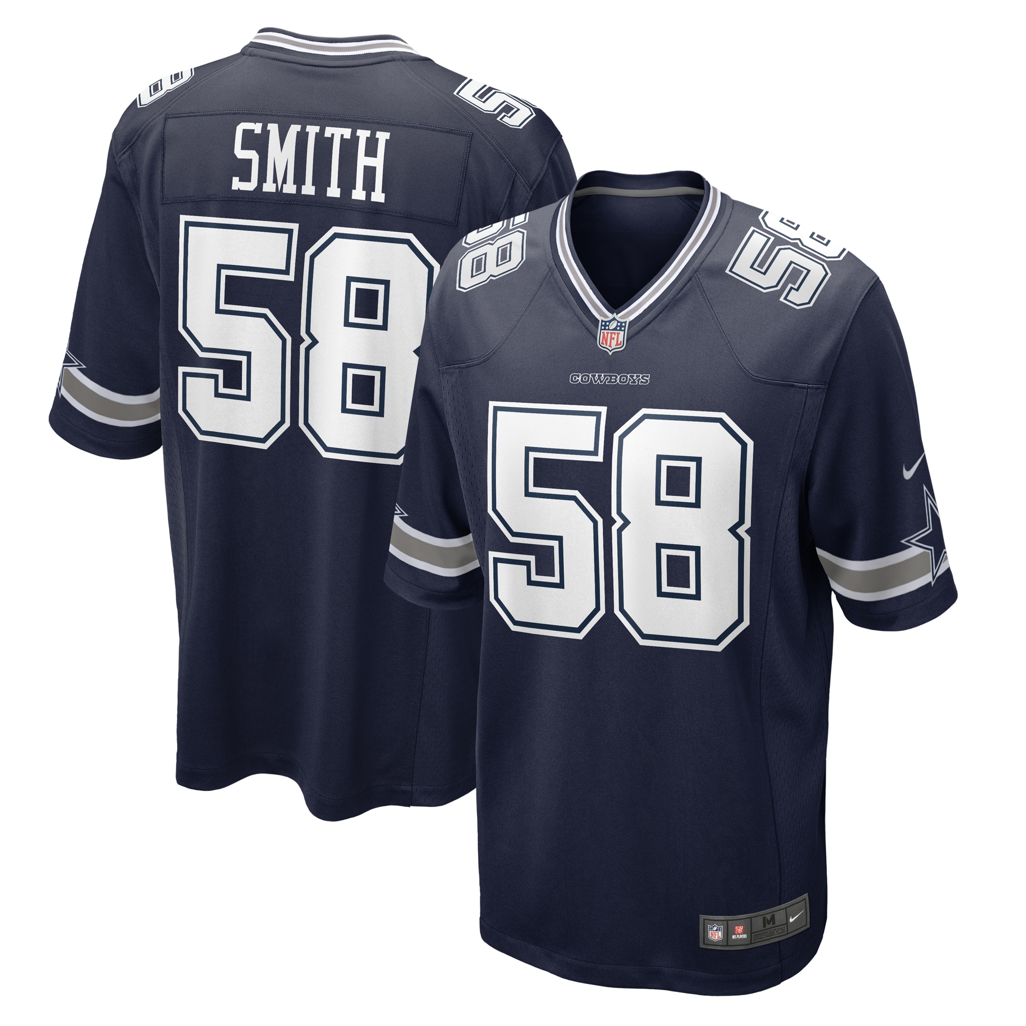Men's Dallas Cowboys Mazi Smith Navy Game Jersey Js7391