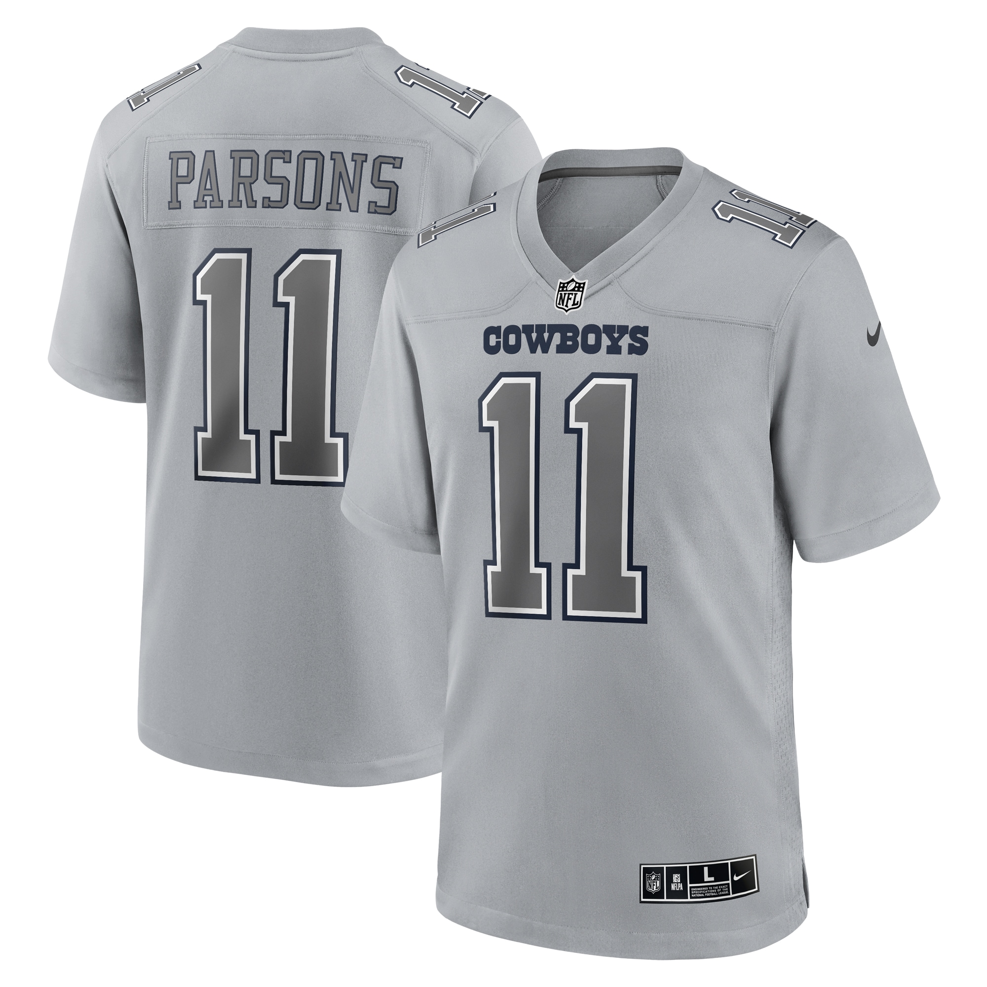 Men's Dallas Cowboys Micah Parsons Gray Atmosphere Fashion Game Jersey Js8325