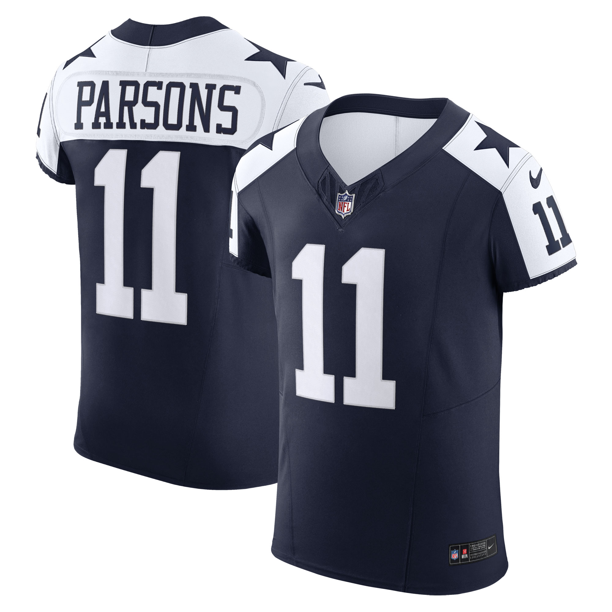 Men's Dallas Cowboys Micah Parsons Navy Alternate Vapor F.u.s.e. Elite Jersey Js3153