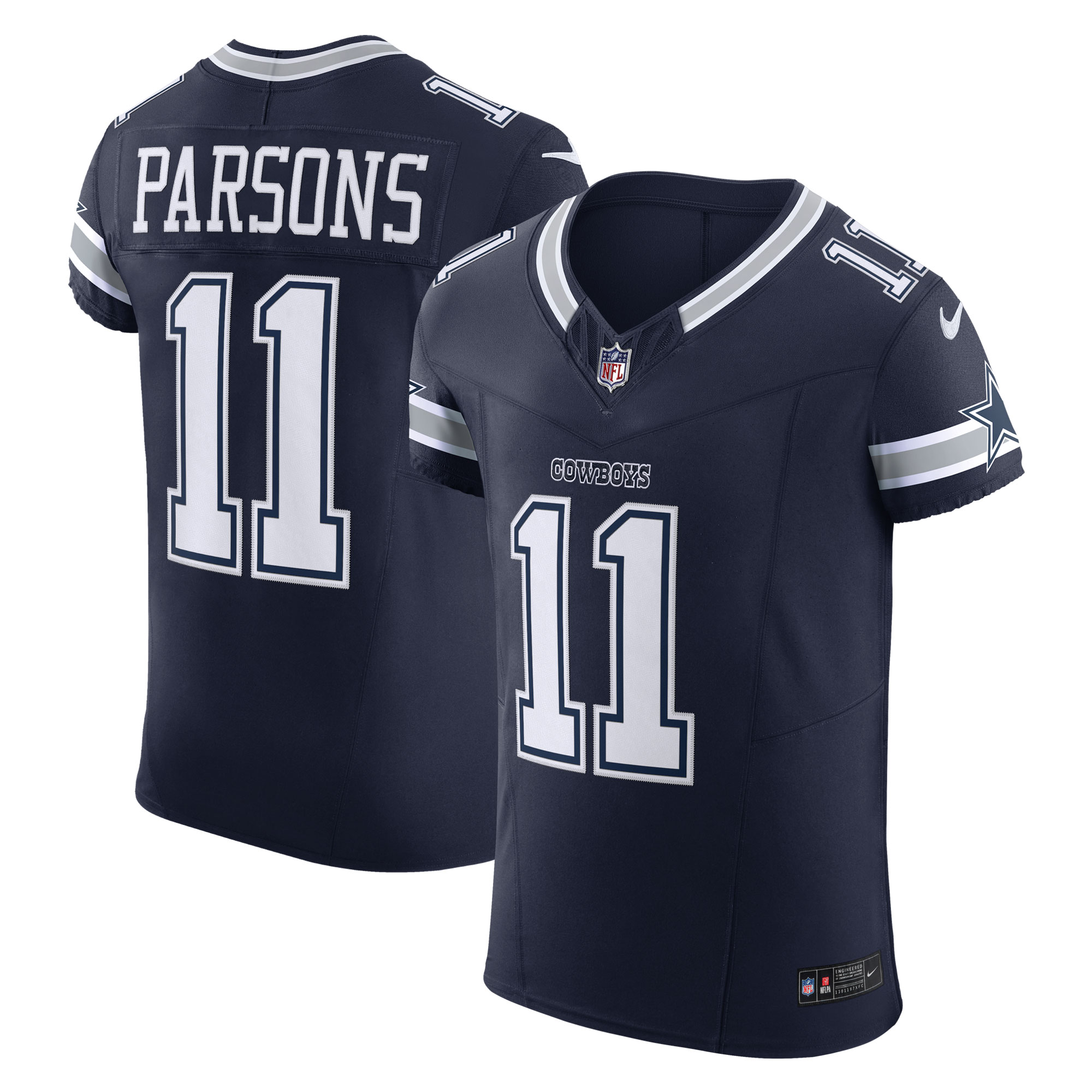Men's Dallas Cowboys Micah Parsons Navy Vapor F.u.s.e. Elite Jersey Js9590