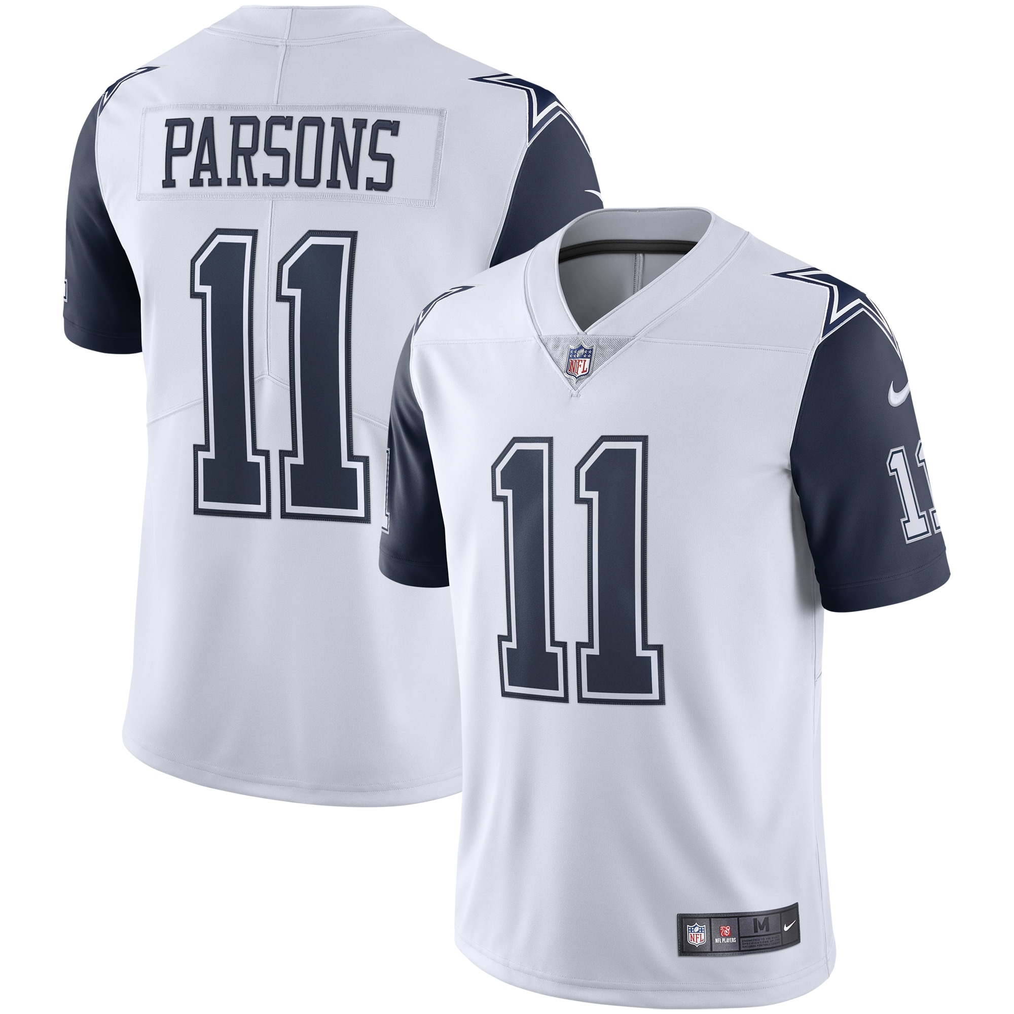 Men's Dallas Cowboys Micah Parsons White Alternate 2 Vapor Limited Jersey Js8665