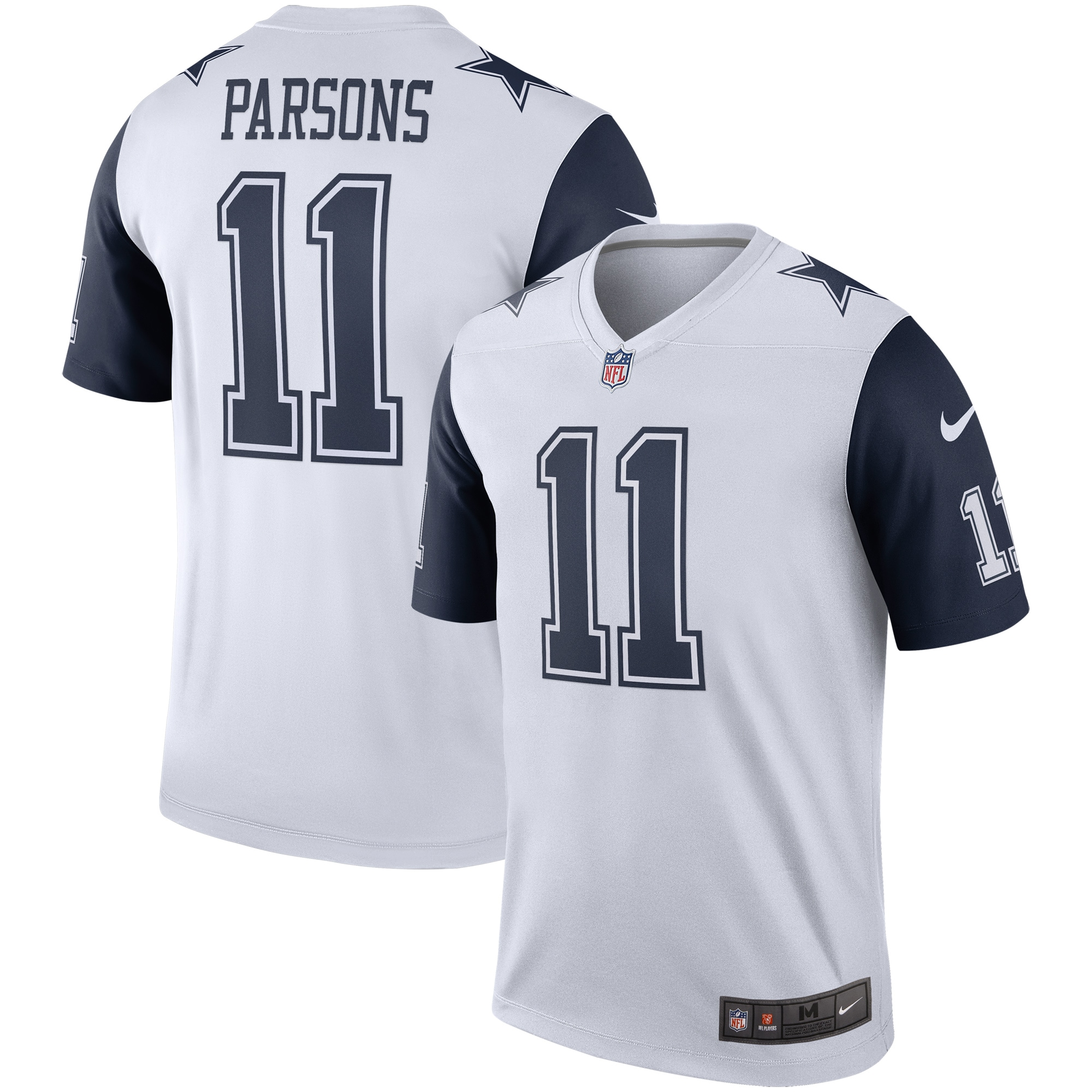 Men's Dallas Cowboys Micah Parsons White Alternate Legend Player Performance Top Js5943