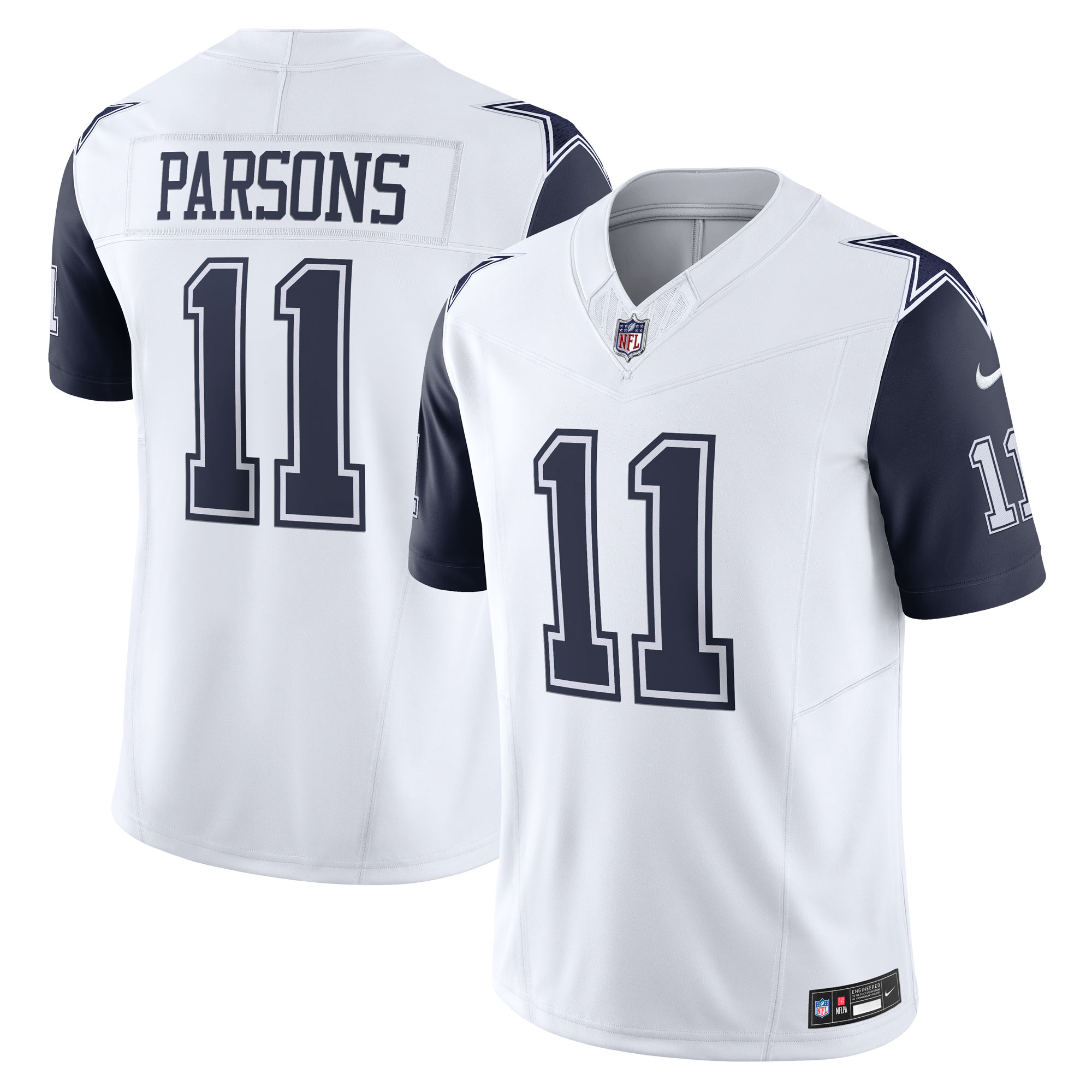 Men's Dallas Cowboys Micah Parsons White Vapor F.u.s.e. Limited Jersey Js4539