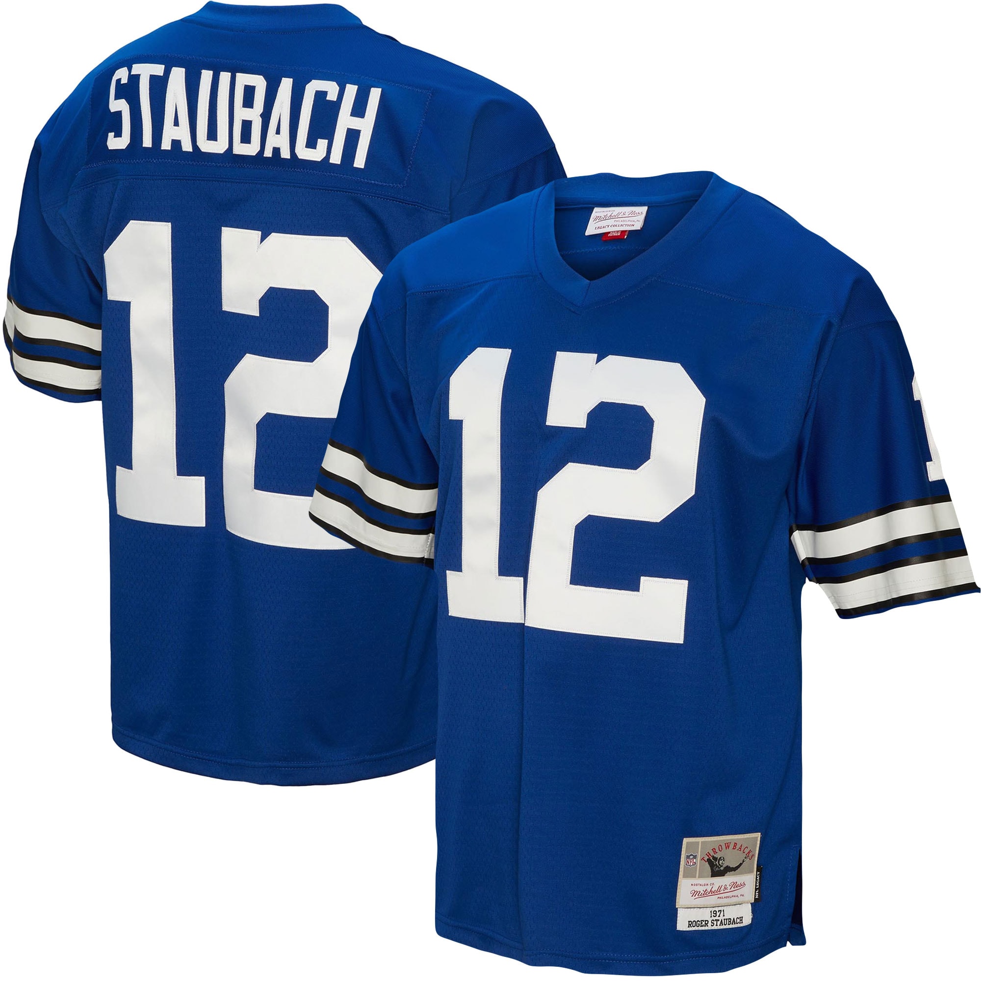 Men's Dallas Cowboys Roger Staubach Mitchell & Ness Royal Legacy Jersey Js1520