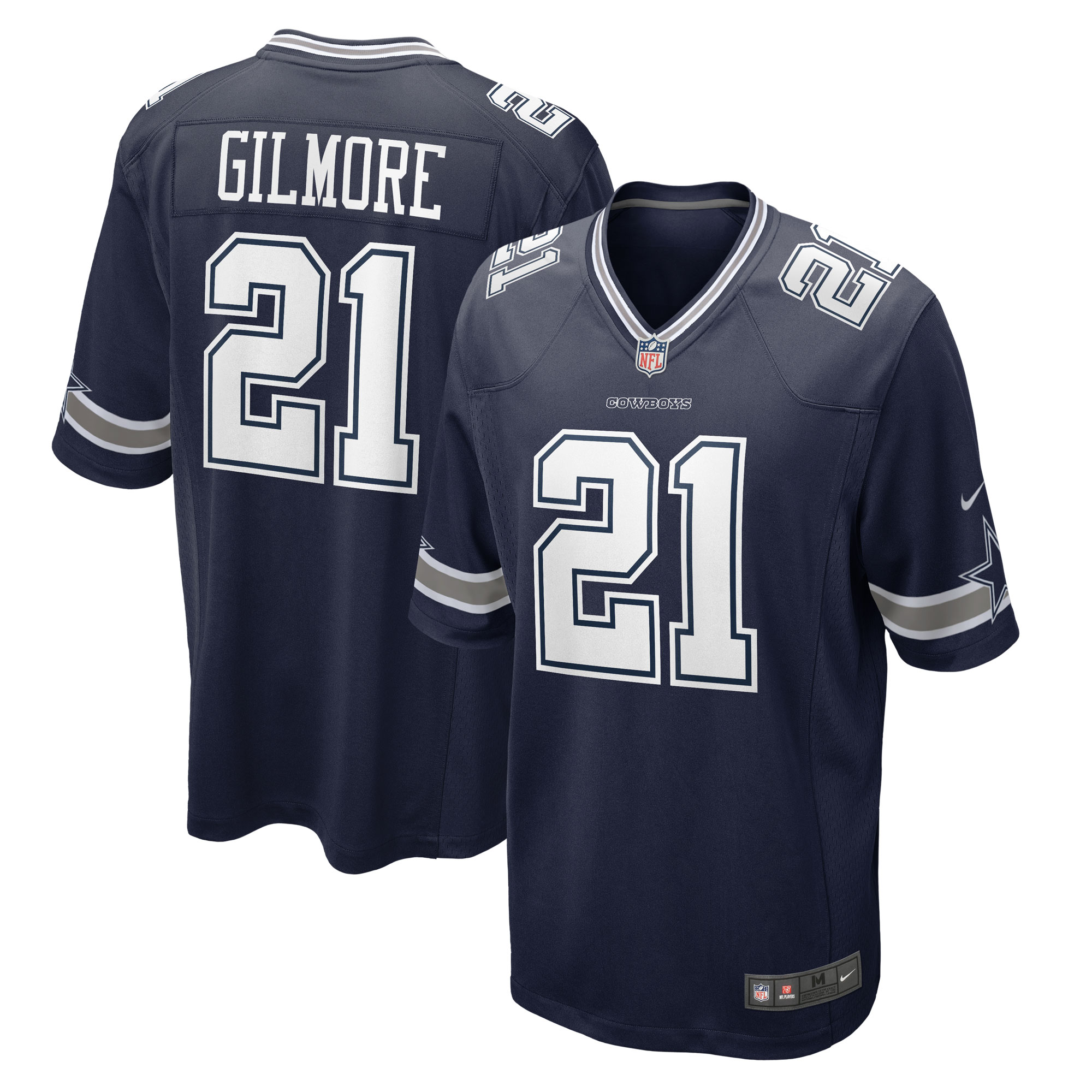 Men's Dallas Cowboys Stephon Gilmore Navy Game Jersey Js8258