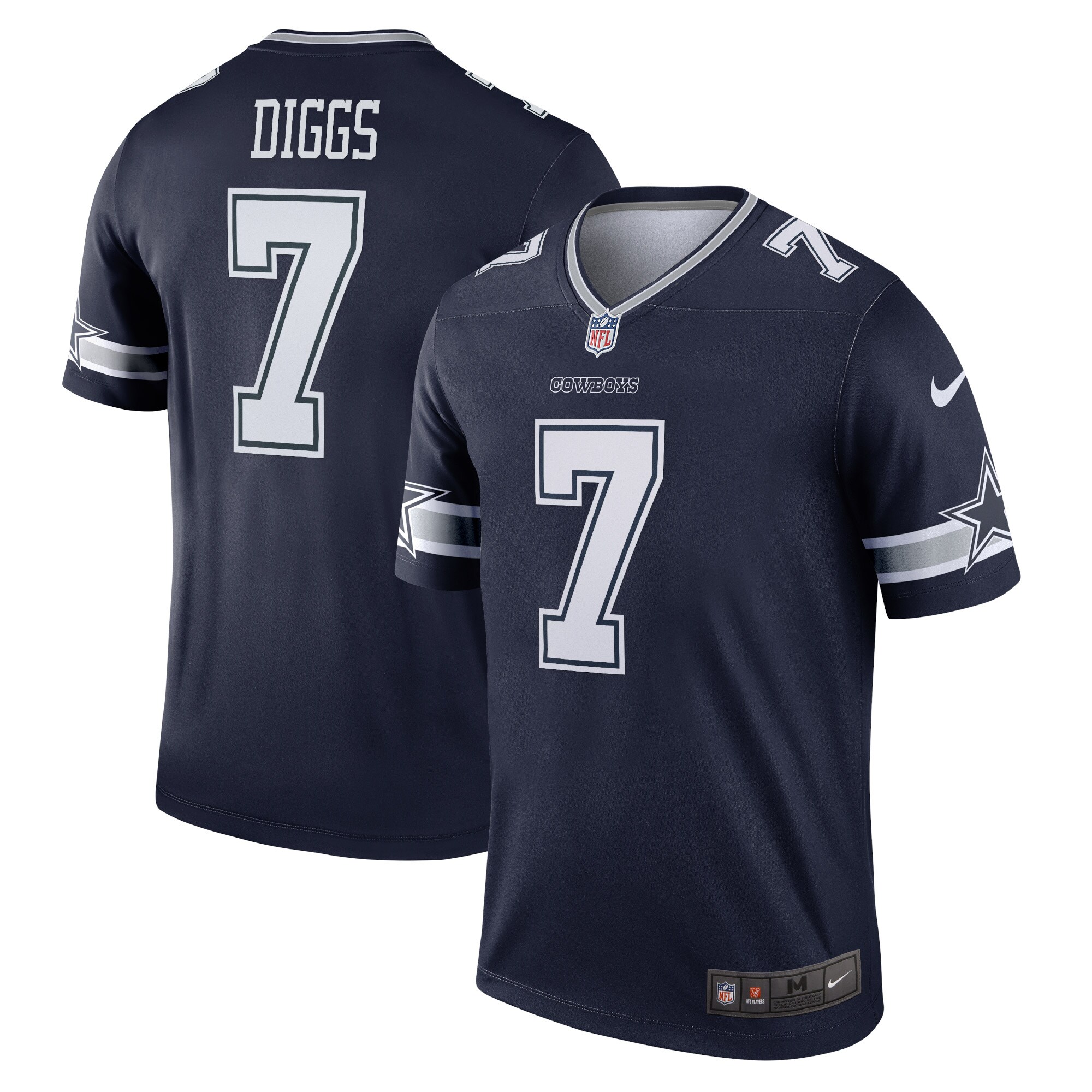 Men's Dallas Cowboys Trevon Diggs Navy Team Legend Player Performance Top Js5700