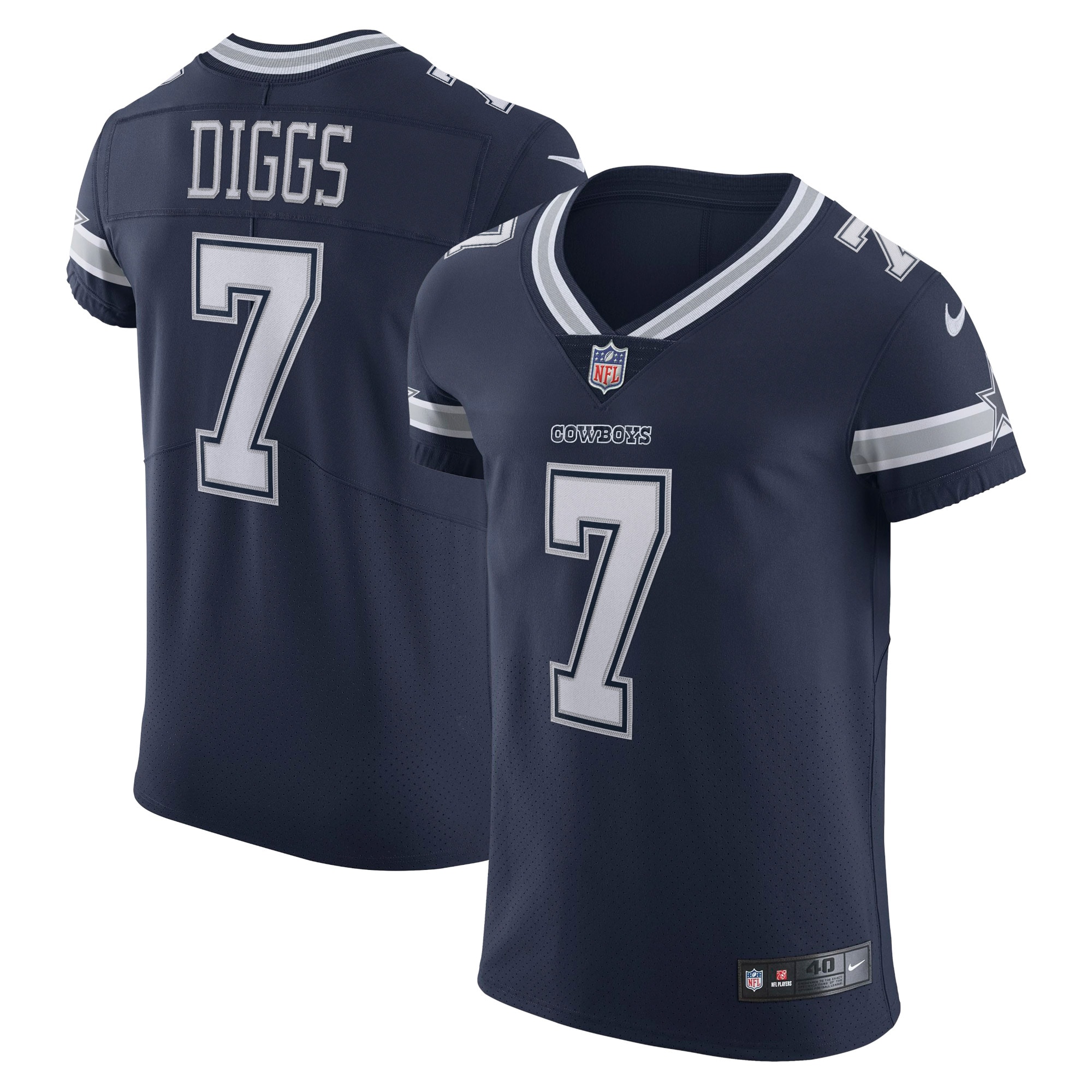Men's Dallas Cowboys Trevon Diggs Navy Vapor Elite Jersey Js1961