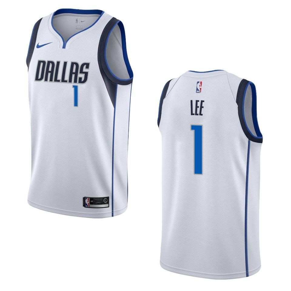 Men's Dallas Mavericks 1 Courtney Lee Association Swingman Jersey - White