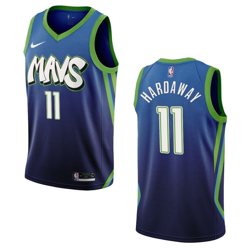 Men's Dallas Mavericks 11 Tim Hardaway Jr. City Edition Swingman Jersey - Blue