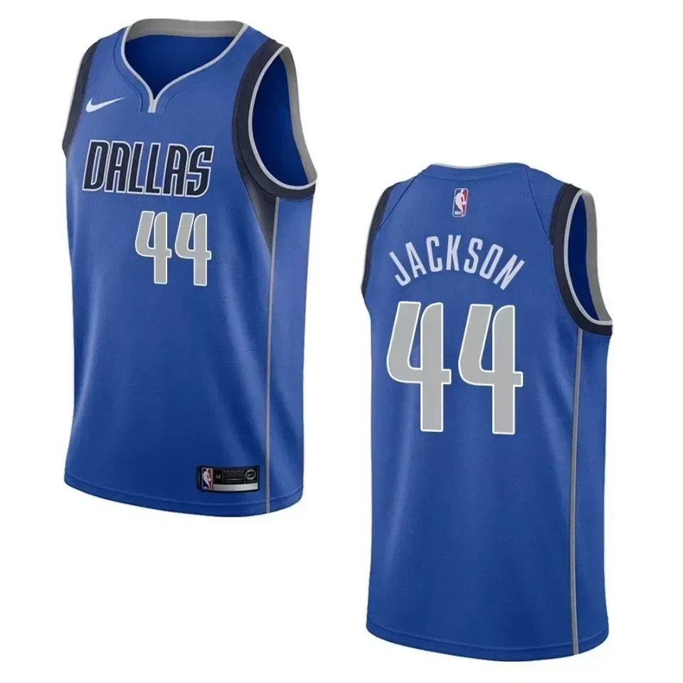Men's Dallas Mavericks 44 Justin Jackson Icon Swingman Jersey - Blue