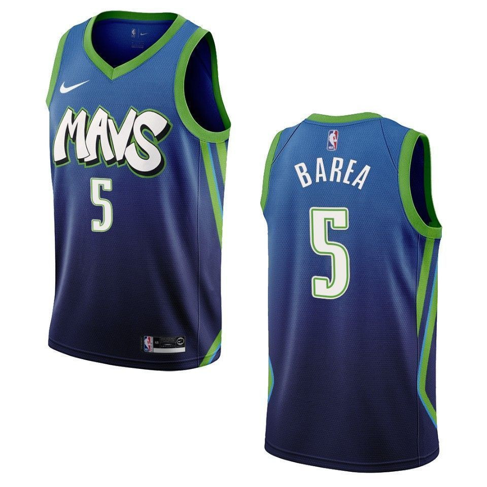 Men's Dallas Mavericks 5 J. J. Barea City Edition Swingman Jersey - Blue