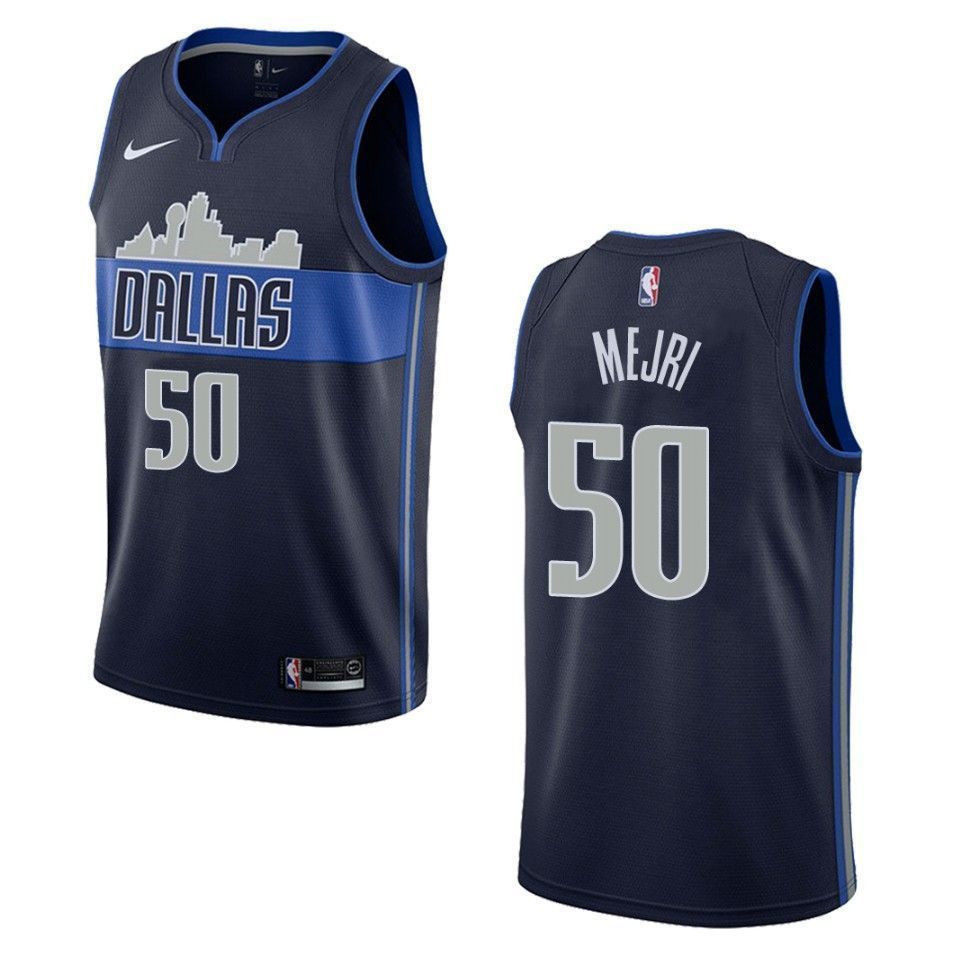 Men's Dallas Mavericks 50 Salah Mejri Statement Swingman Jersey - Navy