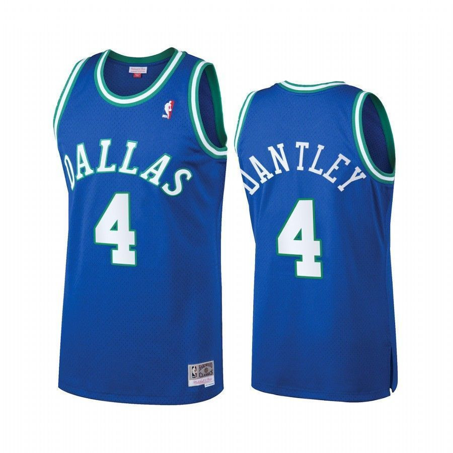 Men's Dallas Mavericks Adrian Dantley 4 Blue Heritage Classic Jersey
