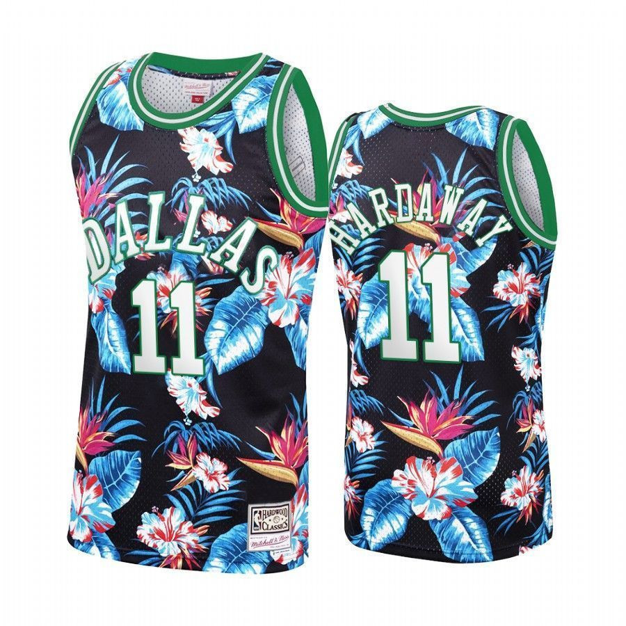 Men's Dallas Mavericks Tim Hardaway Jr. 11 Floral Fashion Jersey