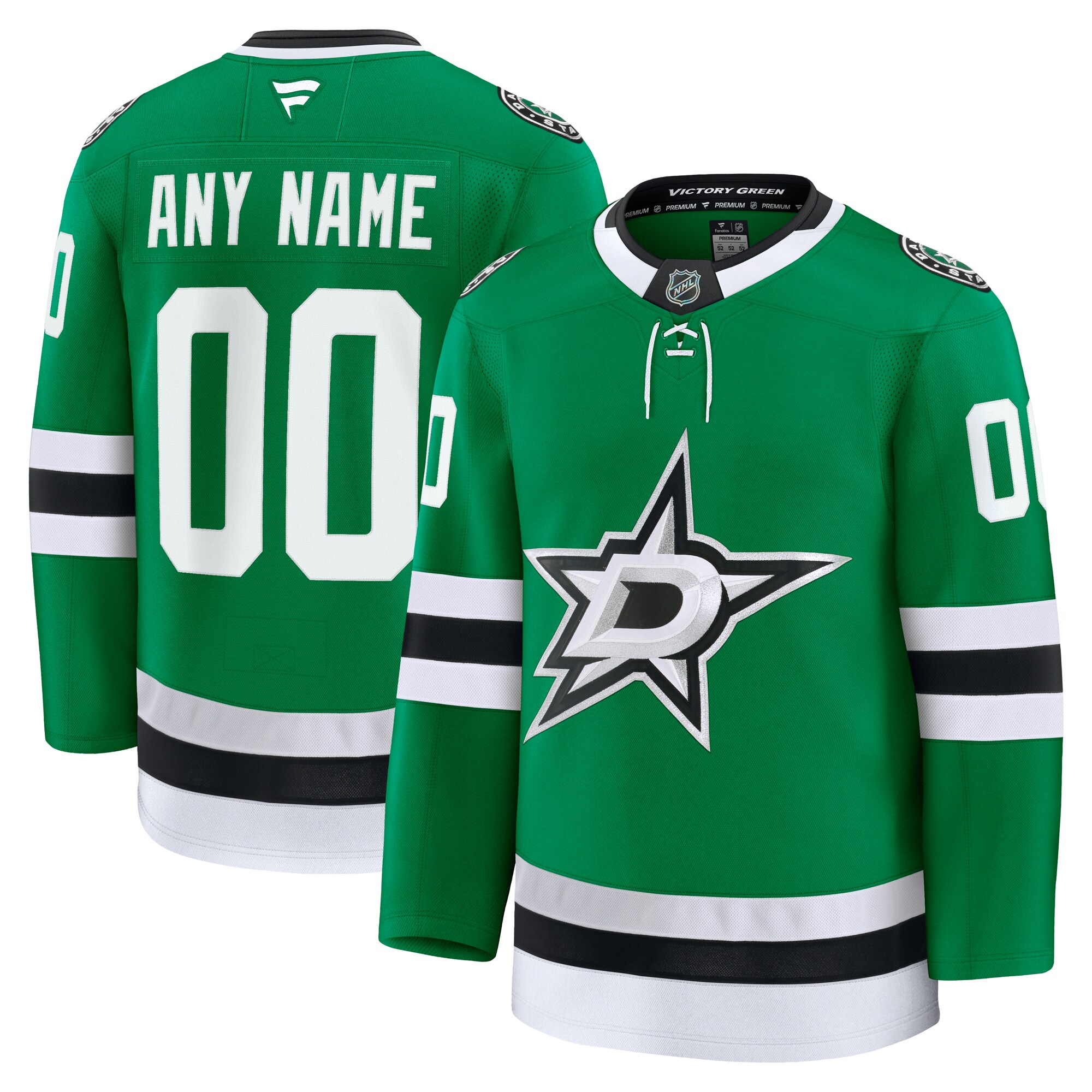 Men's Dallas Stars Kelly Green Home Premium Custom Jersey
