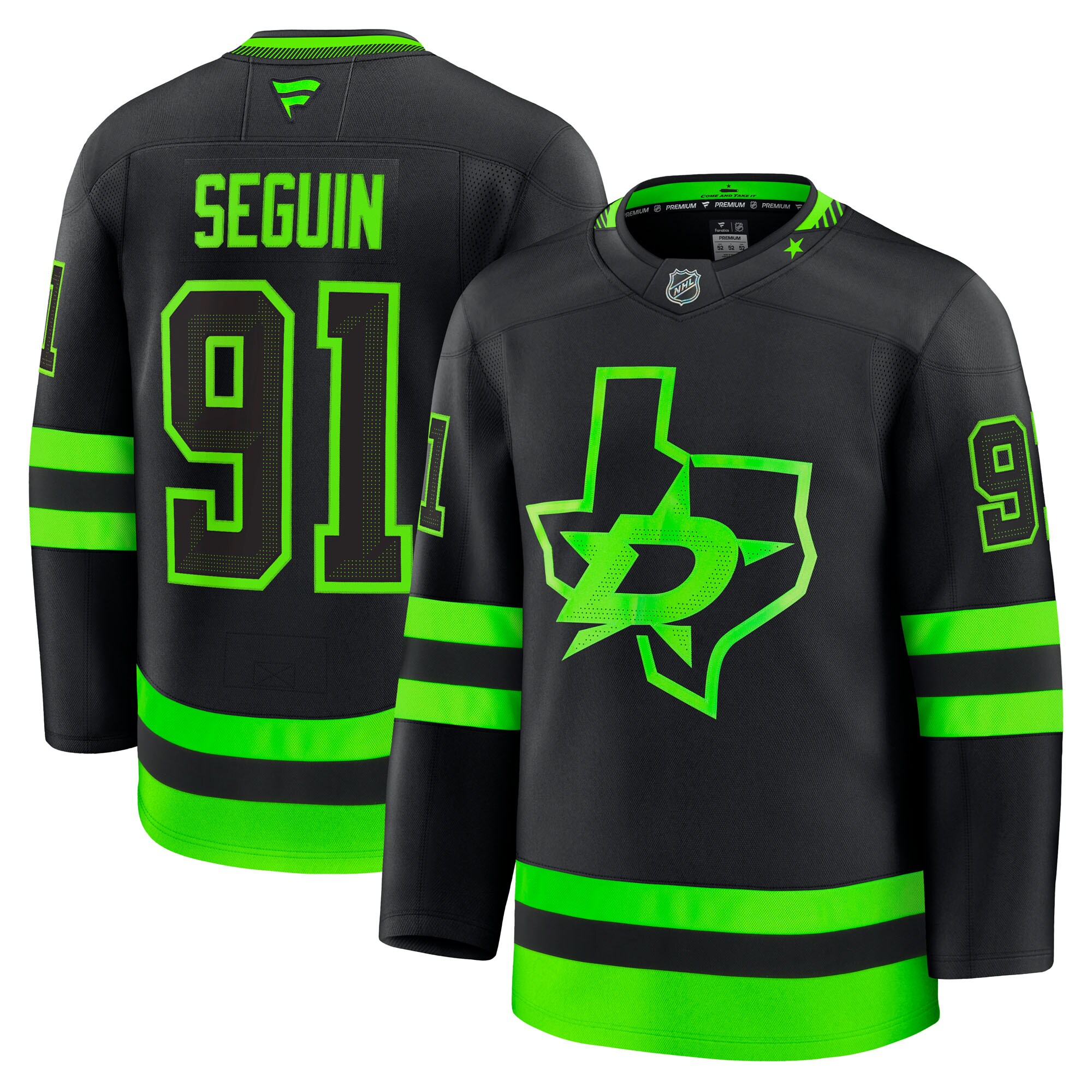 Men's Dallas Stars Tyler Seguin Black Alternate Premium Jersey