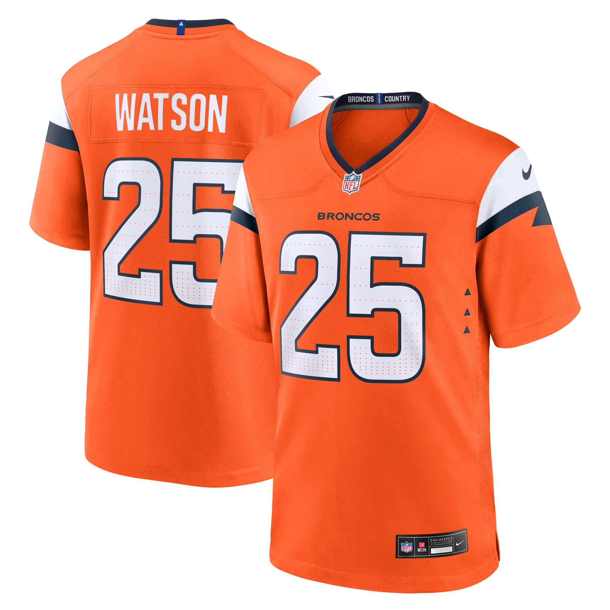 Men's Denver Broncos Blake Watson Orange Team Game Jersey Js4969