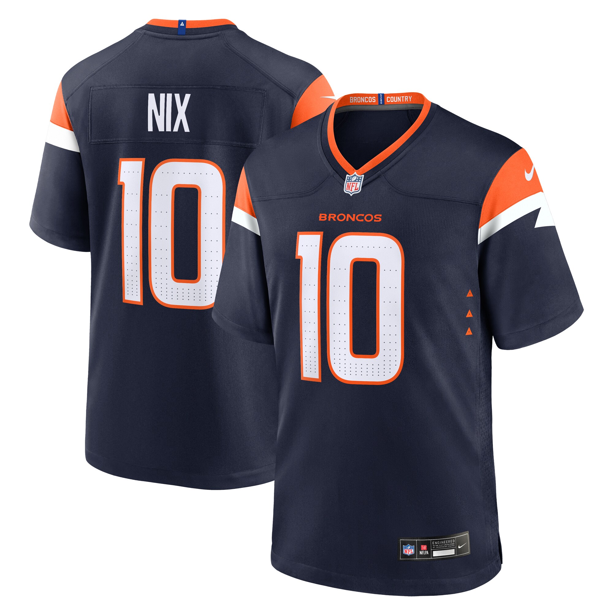 Men's Denver Broncos Bo Nix Navy Alternate Game Jersey Js2808