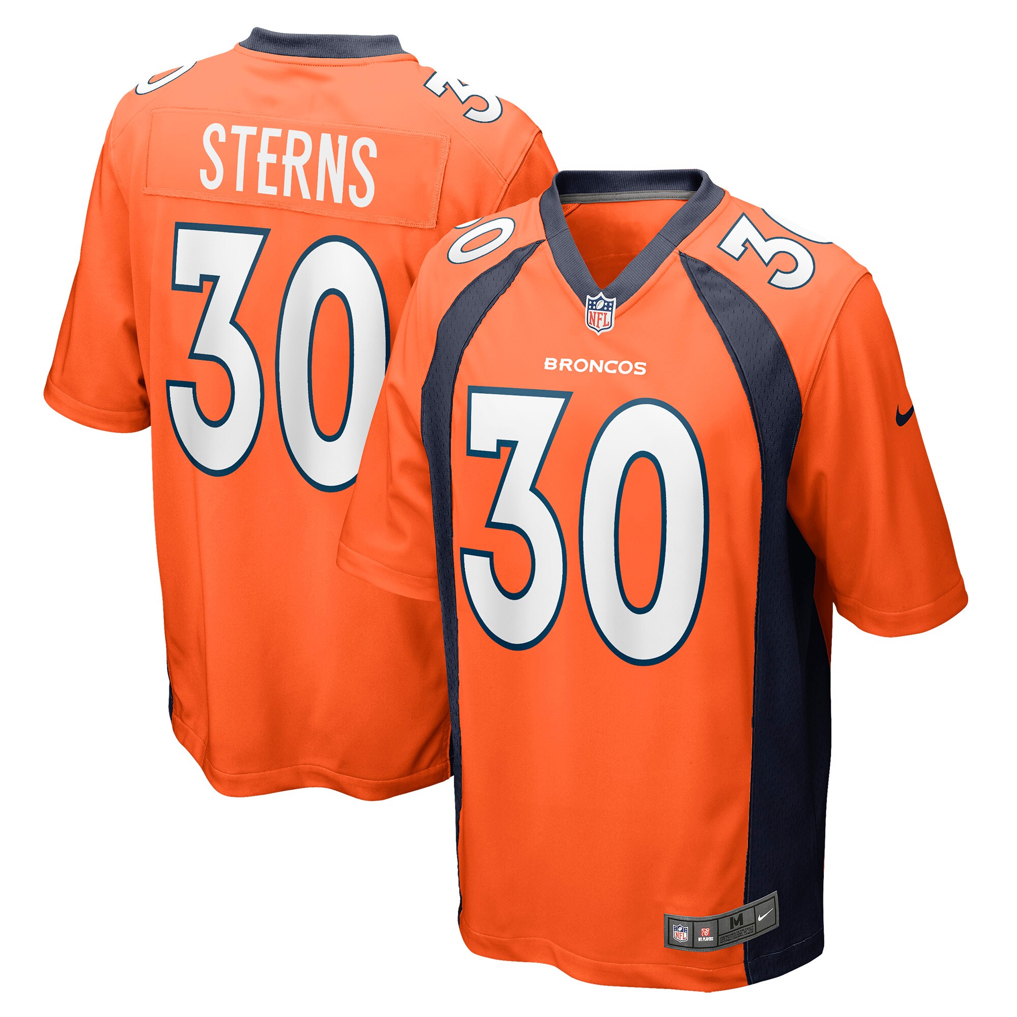 Men's Denver Broncos Caden Sterns Orange Game Jersey Js7064