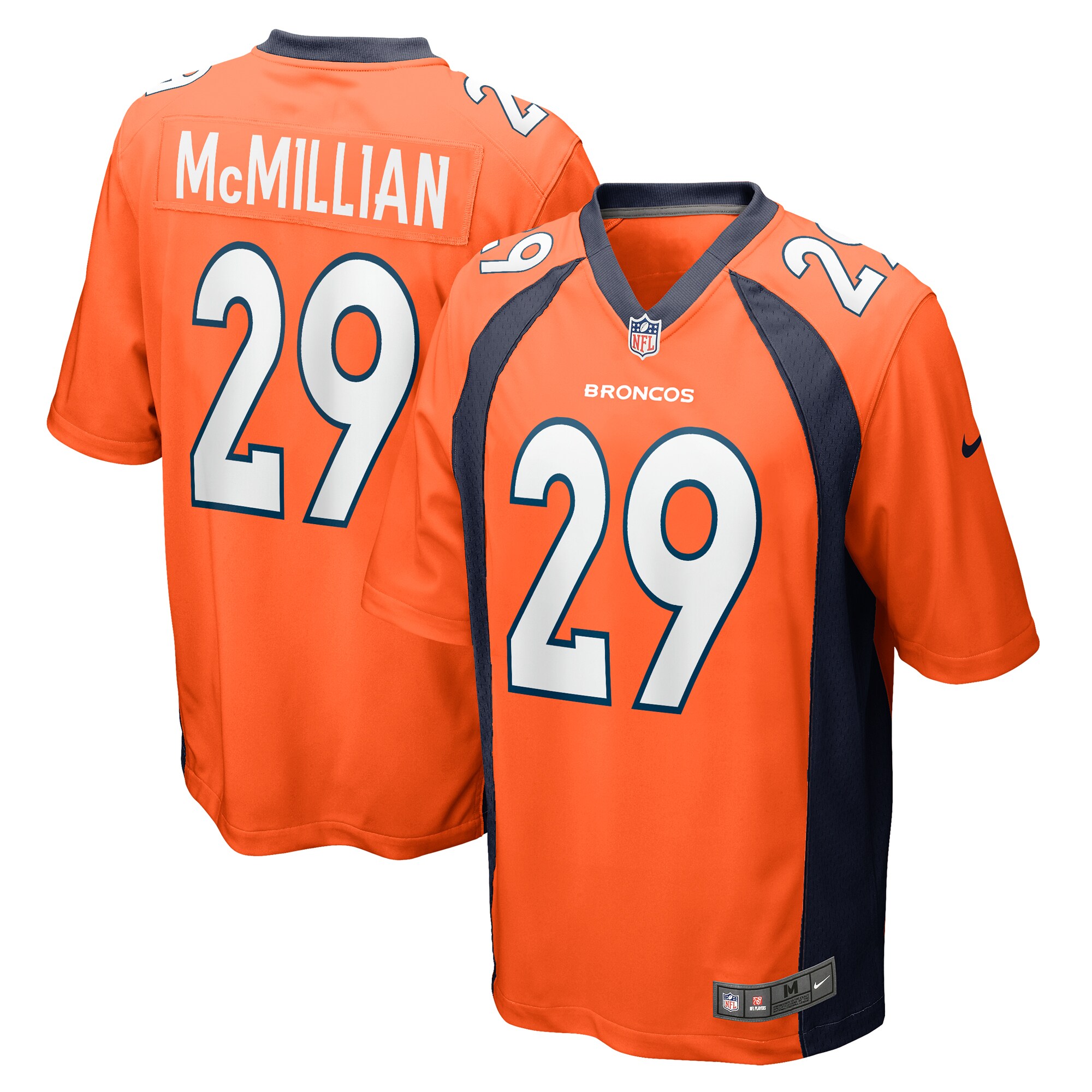 Men's Denver Broncos Jaquan Mcmillian Orange Team Game Jersey Js1301