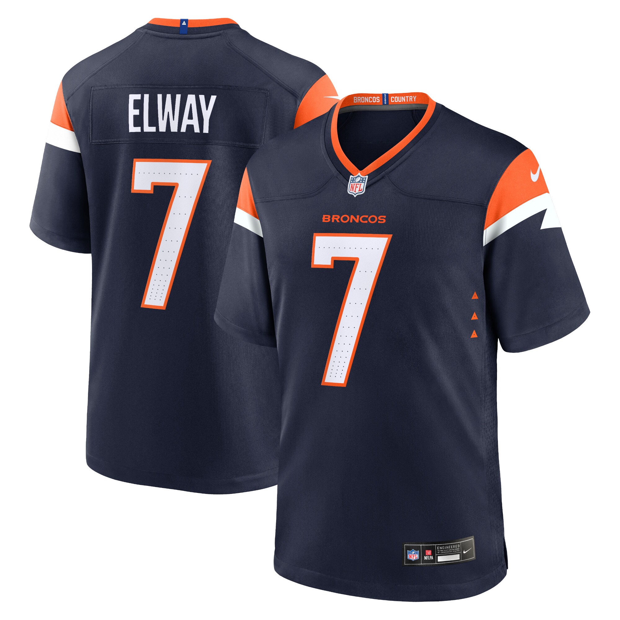 Men's Denver Broncos John Elway Navy Mile High Collection Alternate Retired Player Game Jersey Js3906