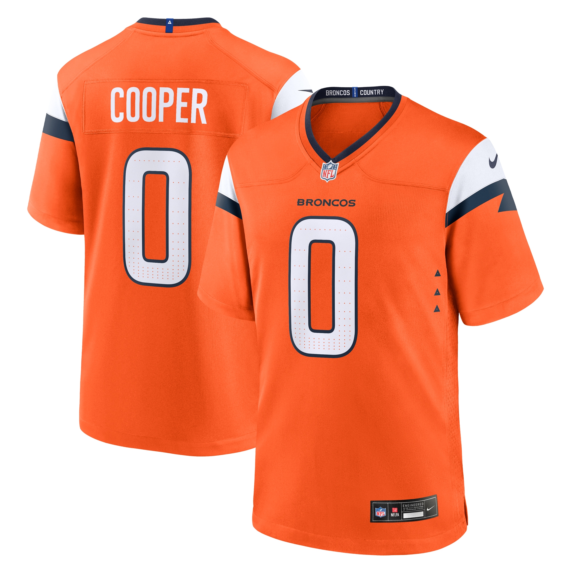 Men's Denver Broncos Jonathon Cooper Orange Team Game Jersey Js6800