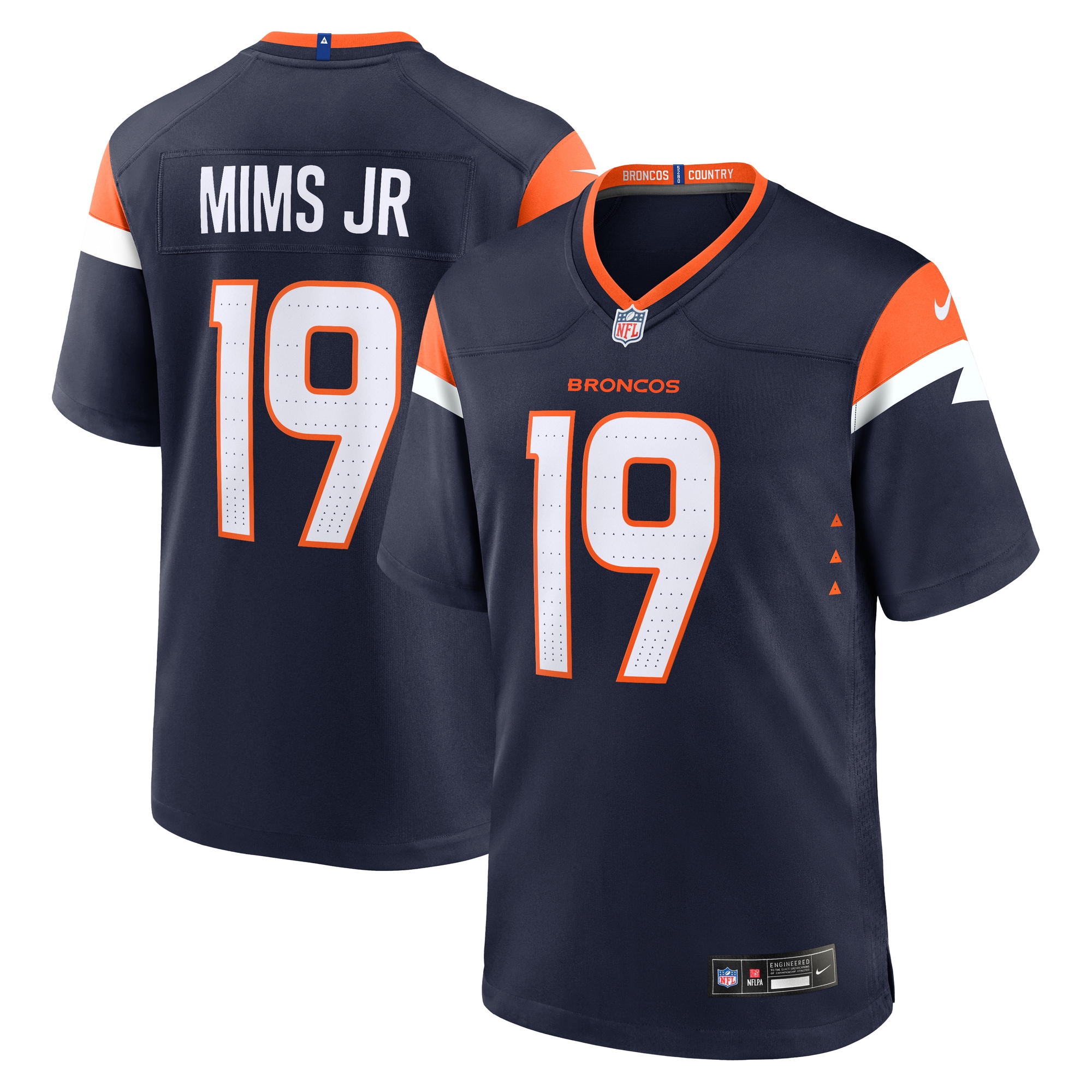 Men's Denver Broncos Marvin Mims Jr Navy Alternate Game Jersey Js9768