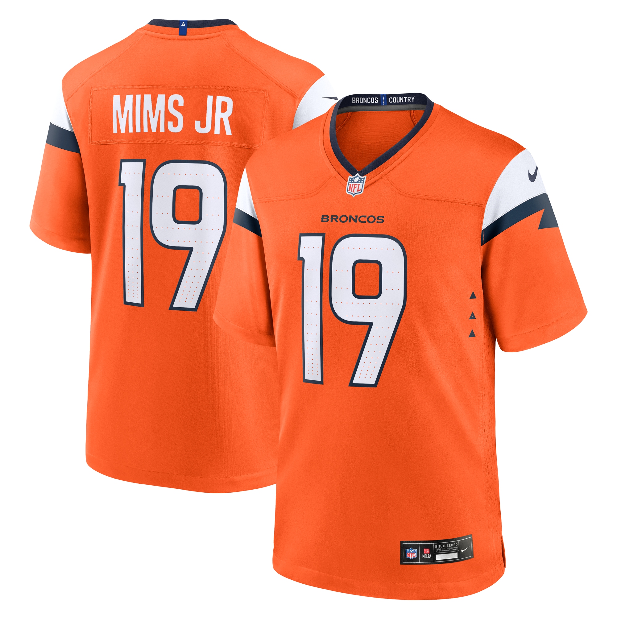 Men's Denver Broncos Marvin Mims Jr Orange Team Game Jersey Js9022