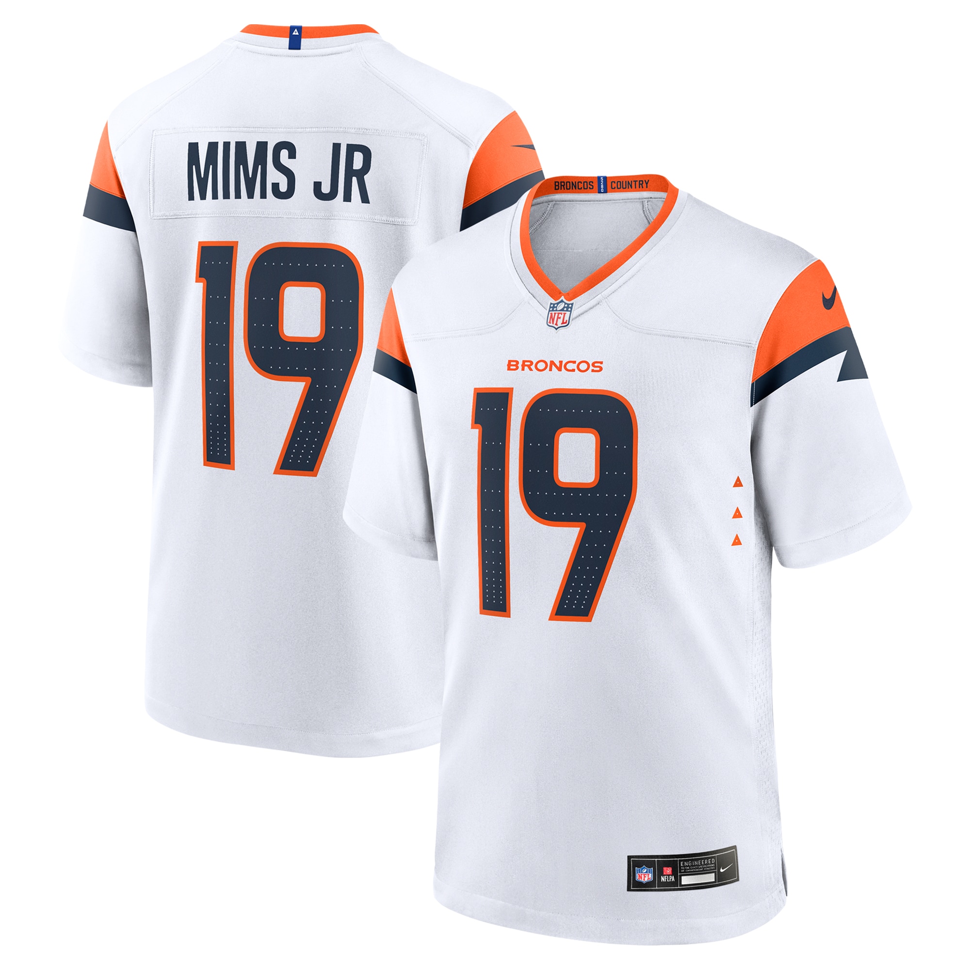 Men's Denver Broncos Marvin Mims Jr White Game Jersey Js7337