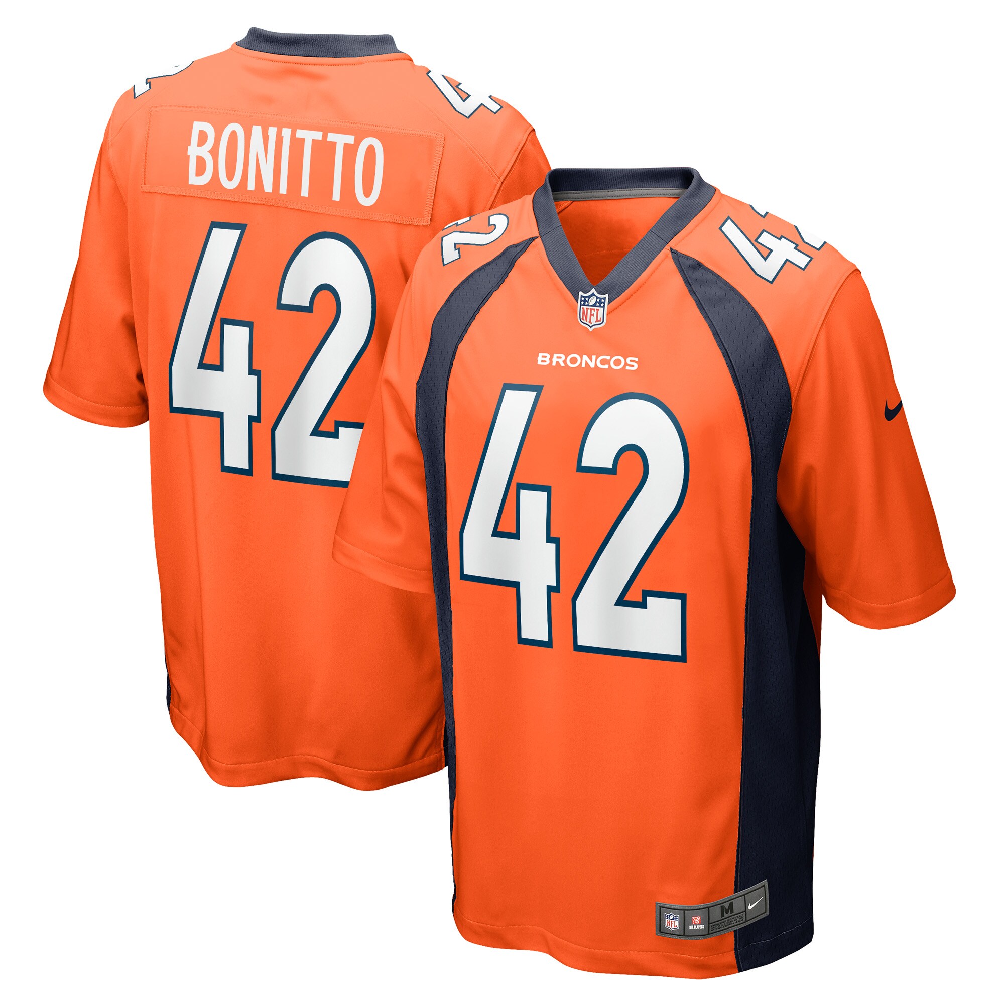 Men's Denver Broncos Nik Bonitto Orange Game Player Jersey Js8164