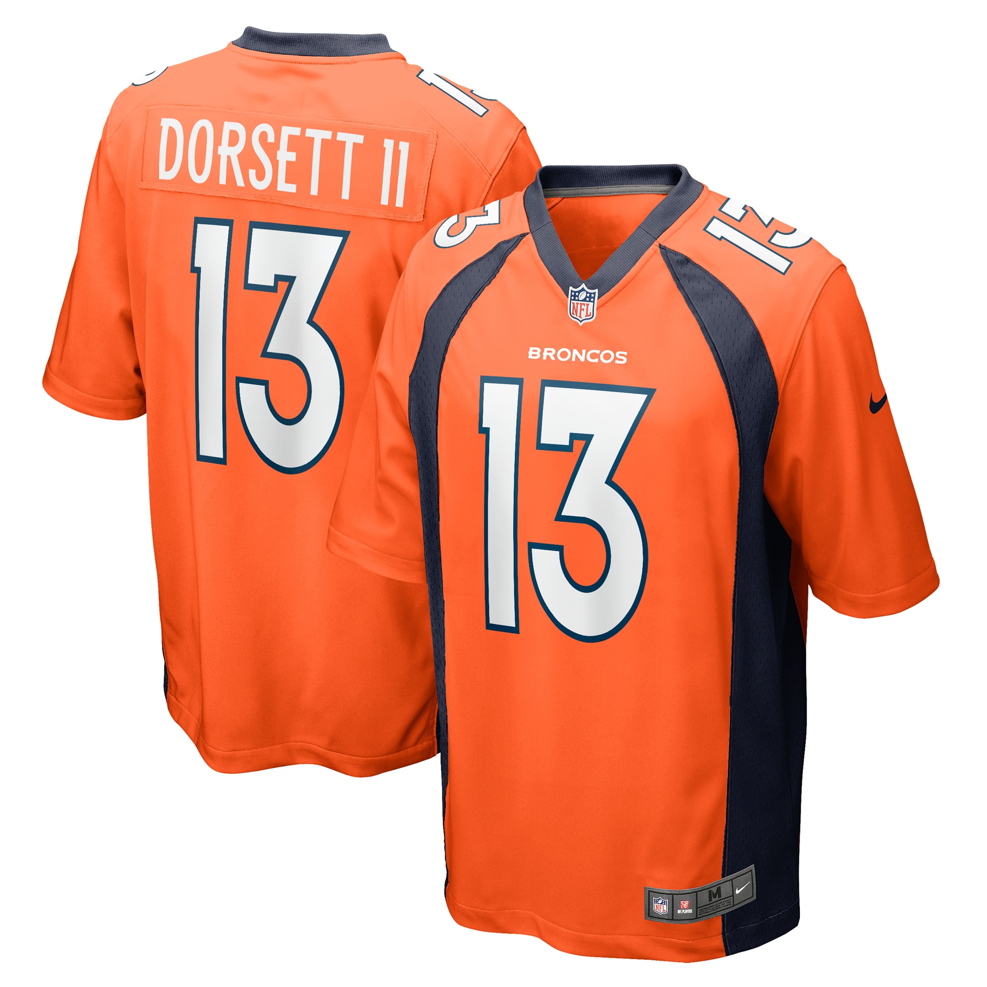 Men's Denver Broncos Phillip Dorsett Ii Orange Team Game Jersey Js7425