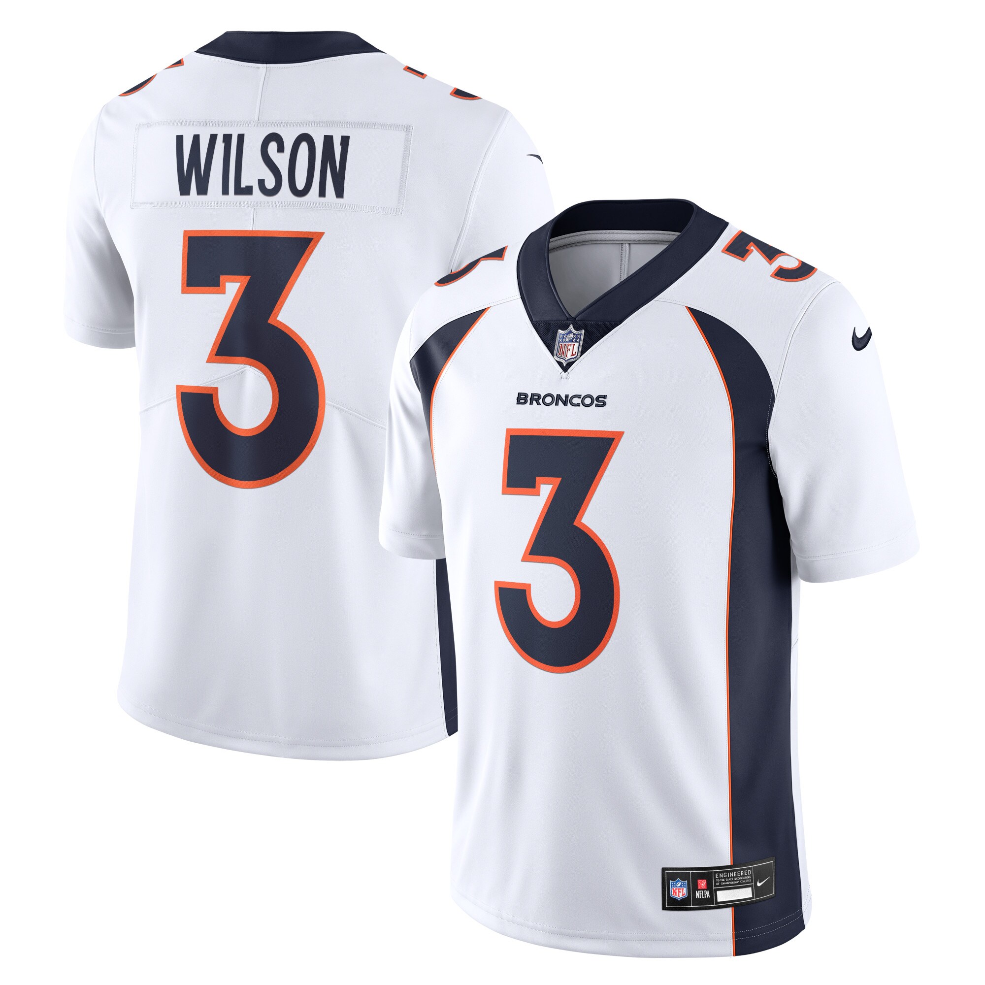 Men's Denver Broncos Russell Wilson White Vapor Untouchable Limited Jersey Js9515